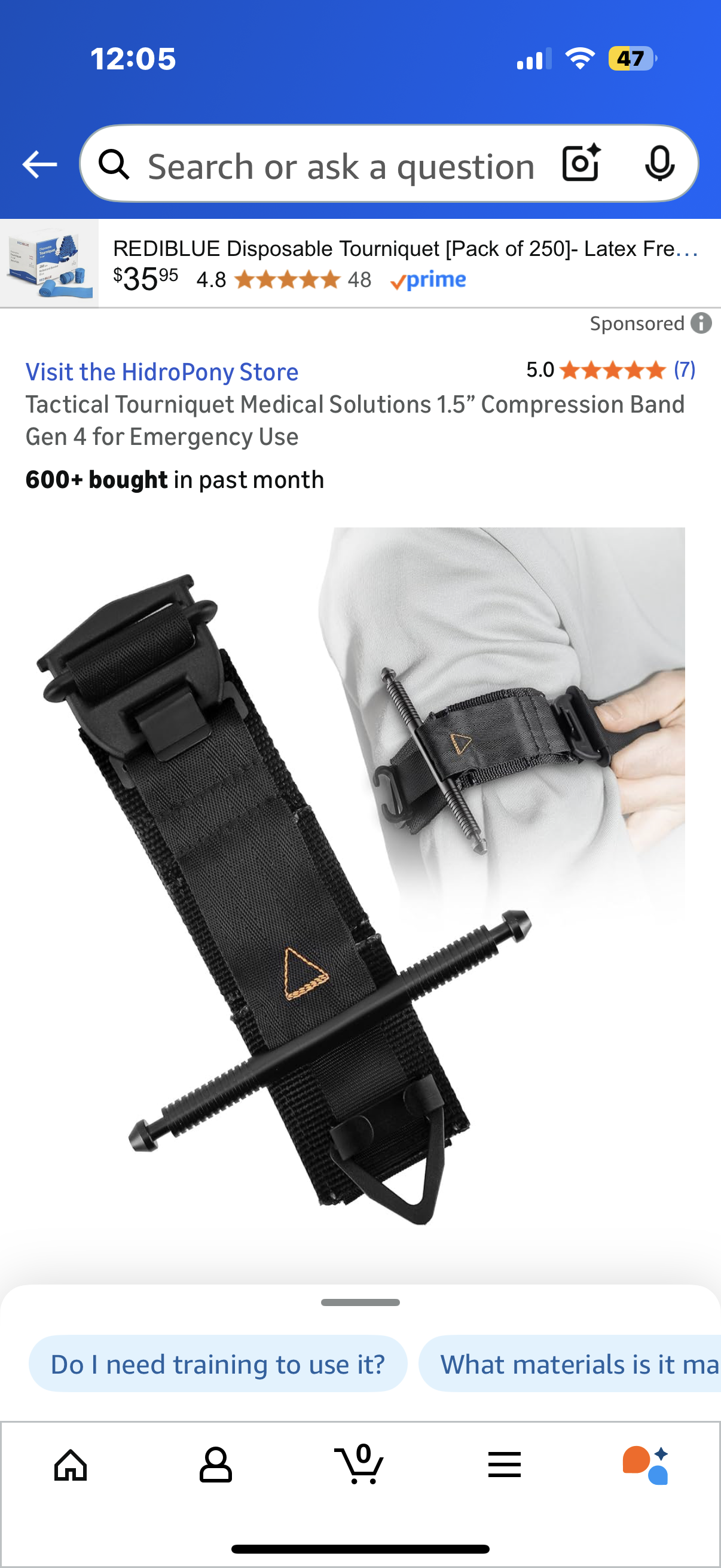 Tactical Tourniquet Medical Solutions Compression Band for Emergency Use