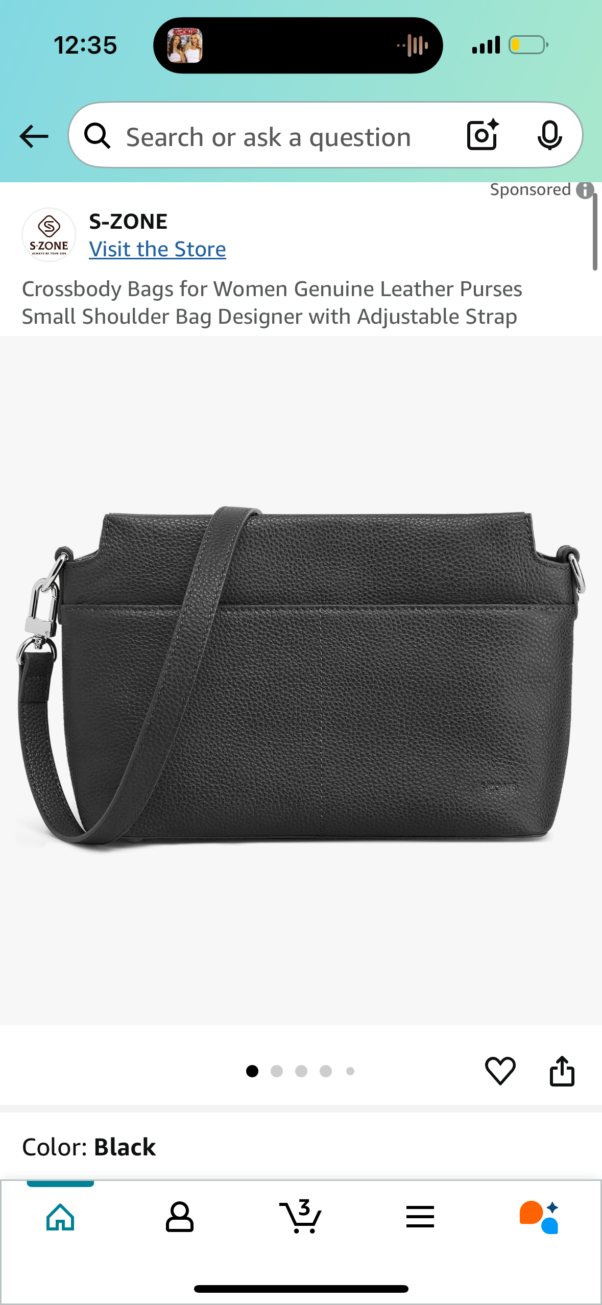 Crossbody Bags for Women Genuine Leather Purses Small Shoulder Bag Designer with Adjustable Strap