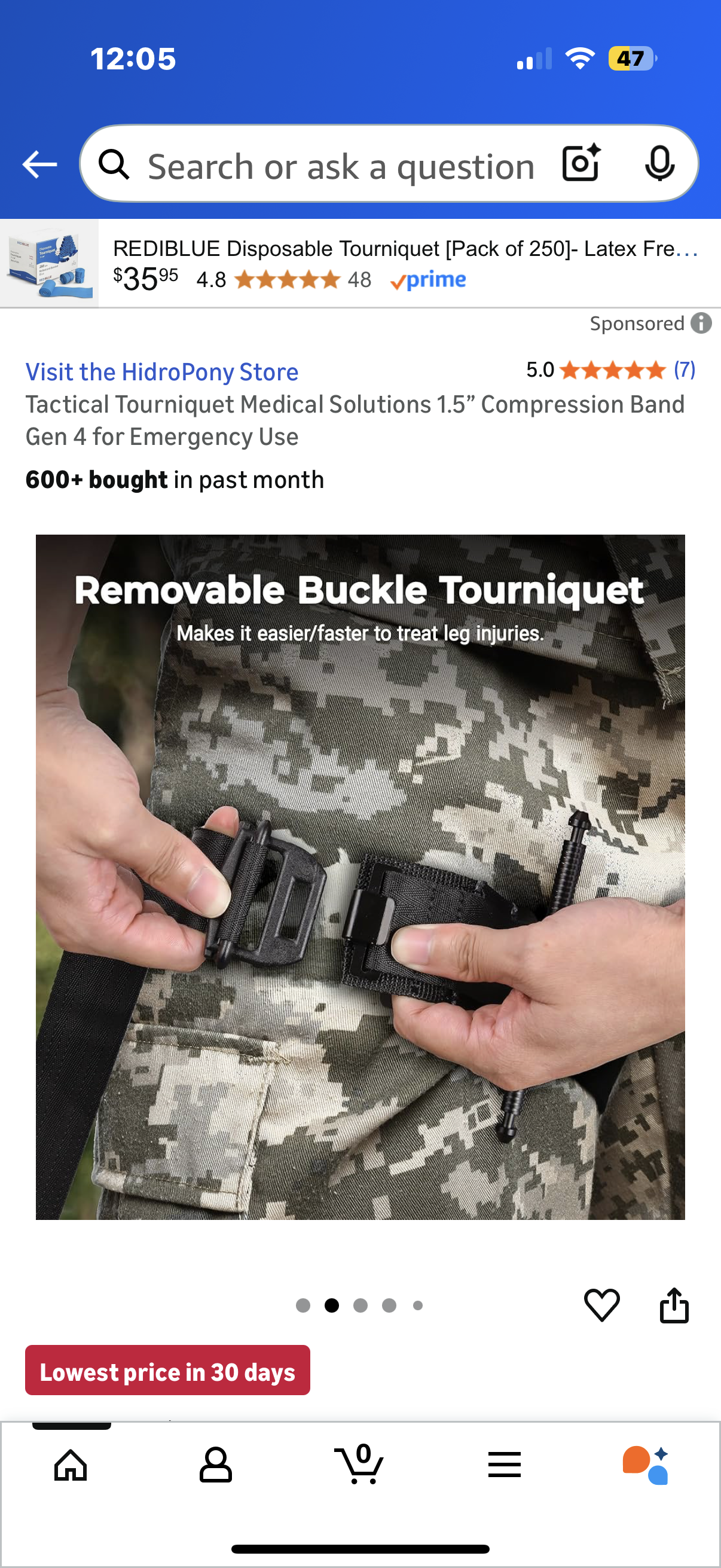 Tactical Tourniquet Medical Solutions Compression Band for Emergency Use