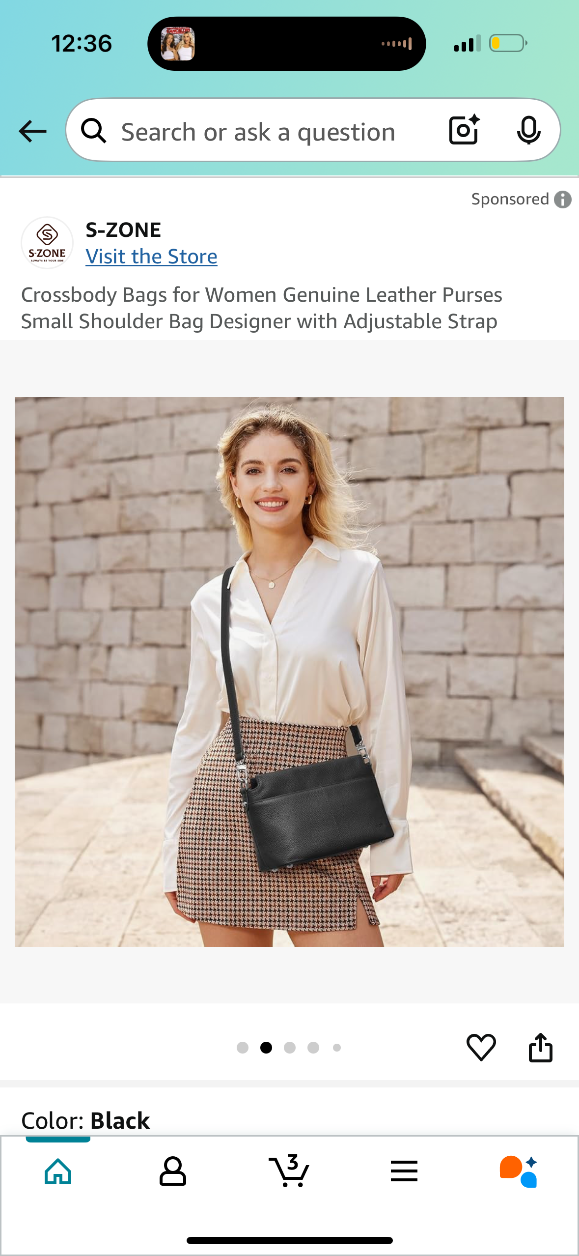 Crossbody Bags for Women Genuine Leather Purses Small Shoulder Bag Designer with Adjustable Strap