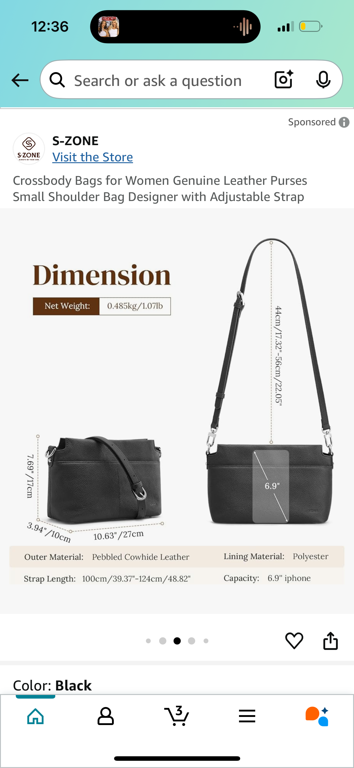 Crossbody Bags for Women Genuine Leather Purses Small Shoulder Bag Designer with Adjustable Strap