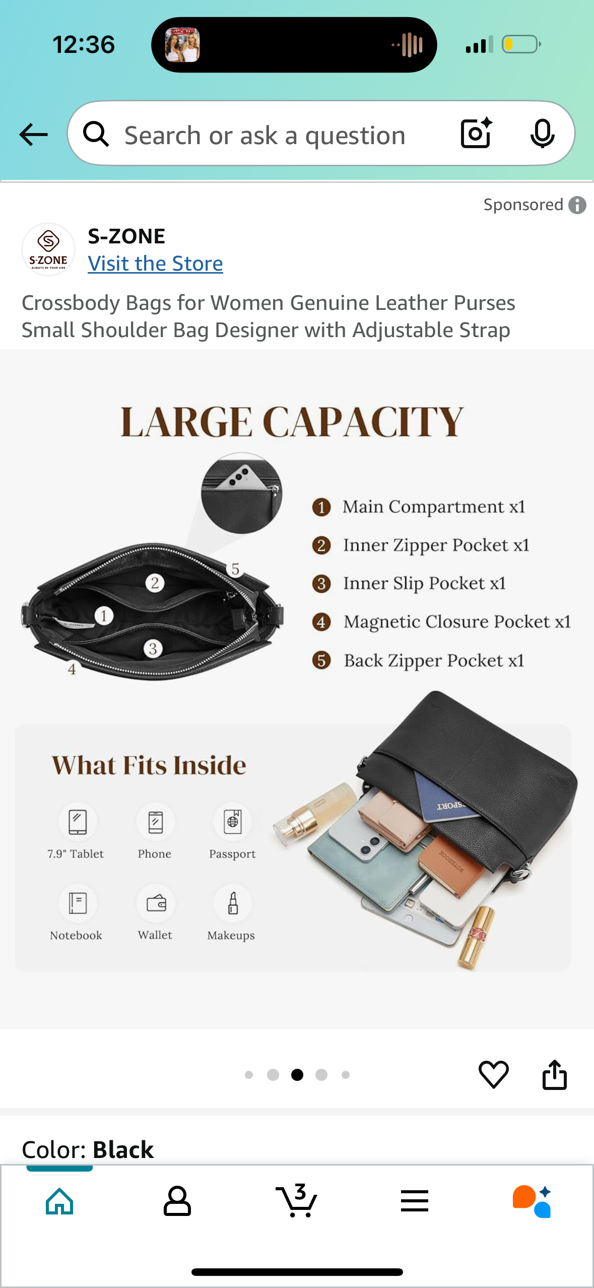 Crossbody Bags for Women Genuine Leather Purses Small Shoulder Bag Designer with Adjustable Strap