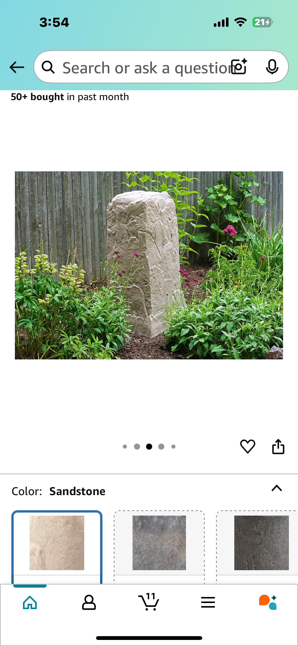 Natural Sandstone Appearance Utility Cover – Lightweight – Easy to Install Tall Monolith Landscape Rock (R594)