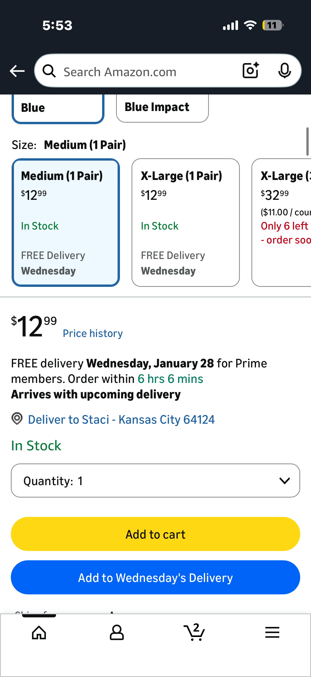 DEX FIT Waterproof Work Gloves WD220 Double, Thermal and Insulated with Warm Fleece, Comfortable and Flexible Fit, Non-slip Sandy Latex Grip, Machine Washable; Blue M (8) 1 Pair