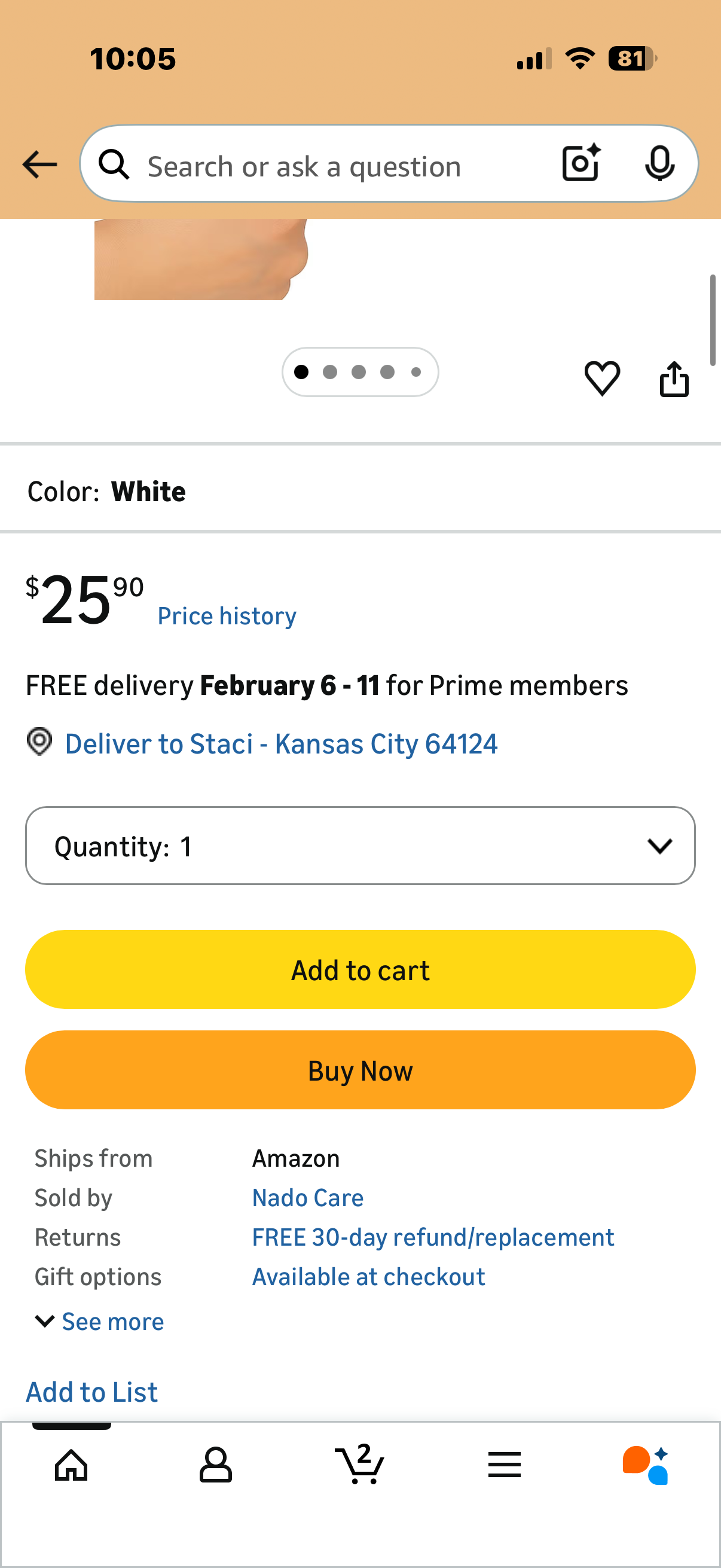 Nado Care Upgraded Pet Hair Remover and Dirt Remover for Furniture, Reusable Dog Hair Remover Roller for Dog & Cat, Self-Cleaning, Perfect Fur Remover for Couch, Carpet, Bed and Car and More (White