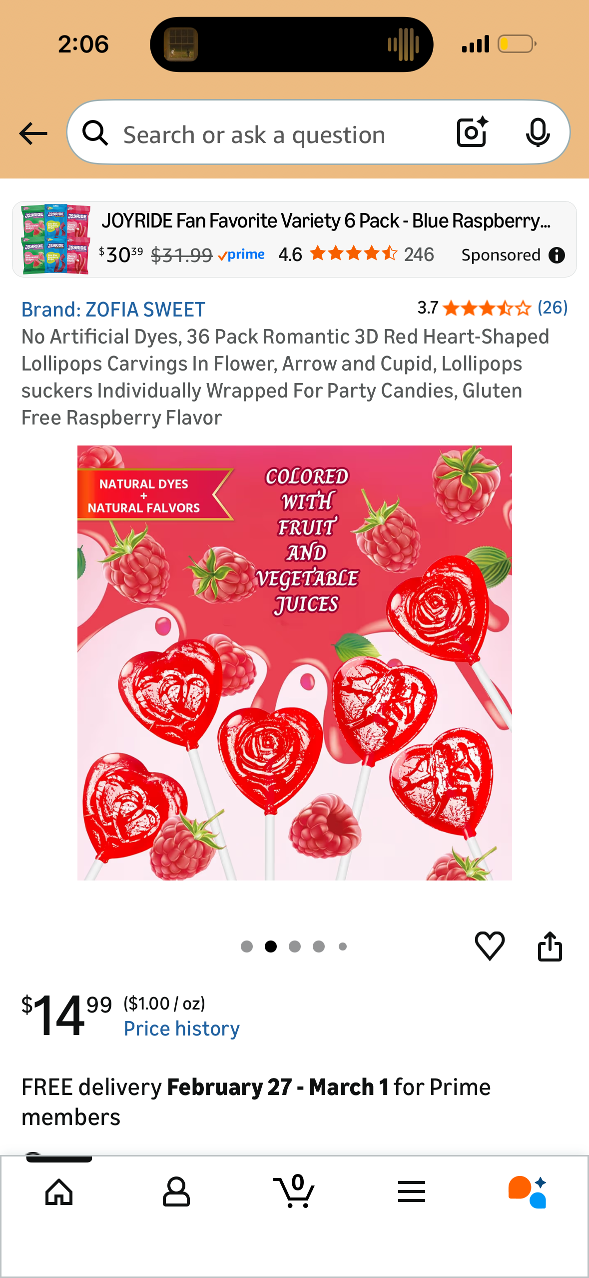 No Artificial Dyes, 36 Pack Romantic 3D Red Heart-Shaped Lollipops Carvings In Flower, Arrow and Cupid, Lollipops suckers Individually Wrapped For Party Candies, Gluten Free Raspberry Flavor