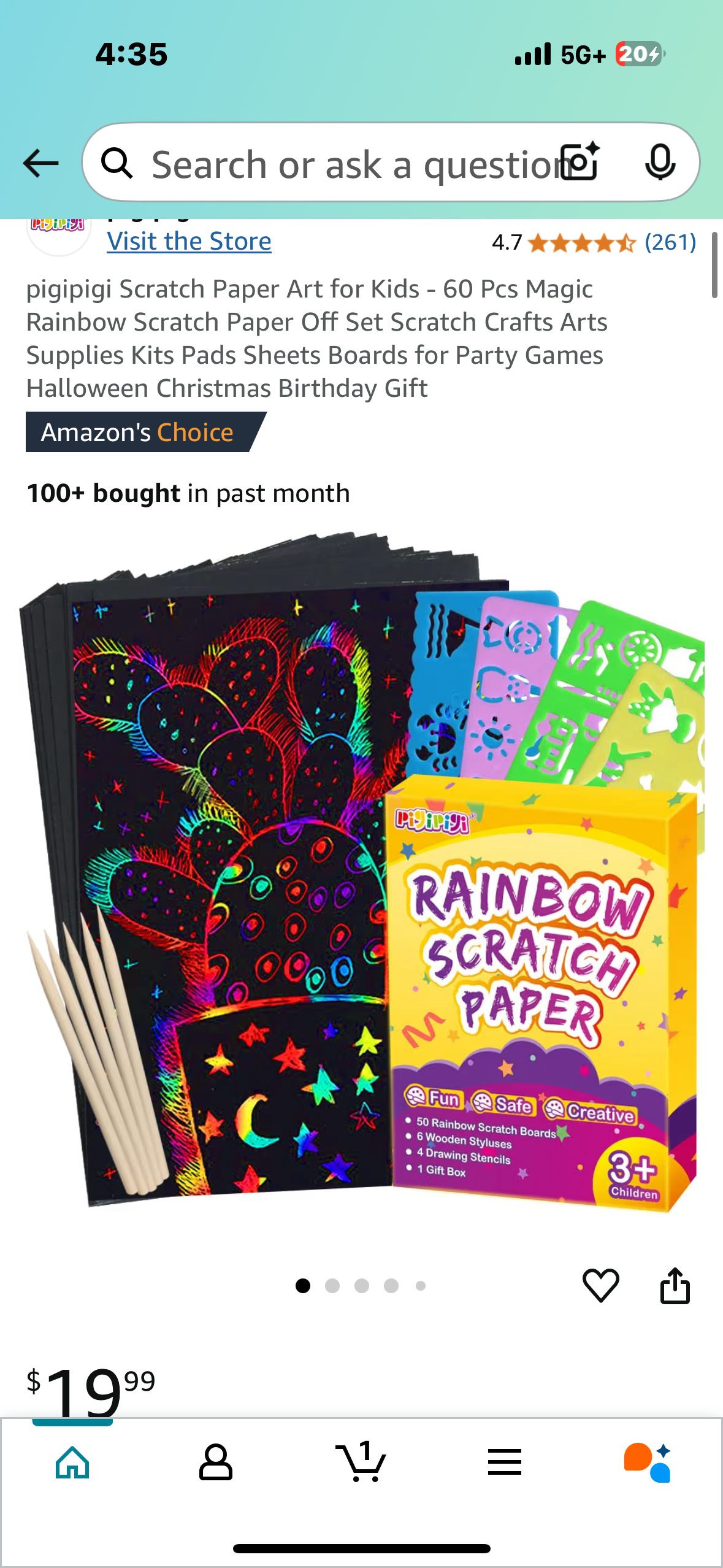pigipigi Scratch Paper Art for Kids - 60 Pcs Magic Rainbow Scratch Paper Off Set Scratch Crafts Arts Supplies Kits Pads Sheets Boards for Party Games Halloween Christmas Birthday Gift