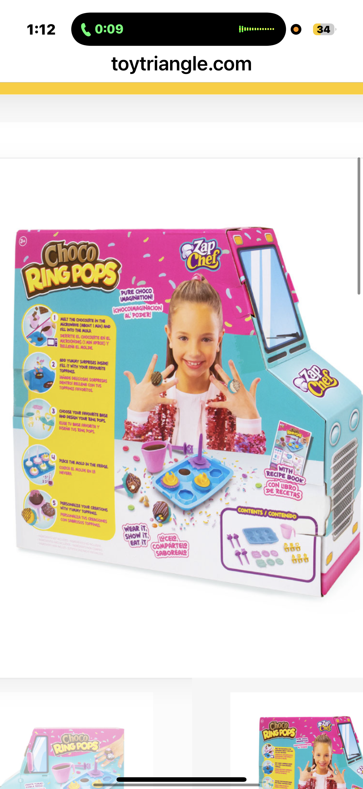 Zap Chef Choco Ring Pops