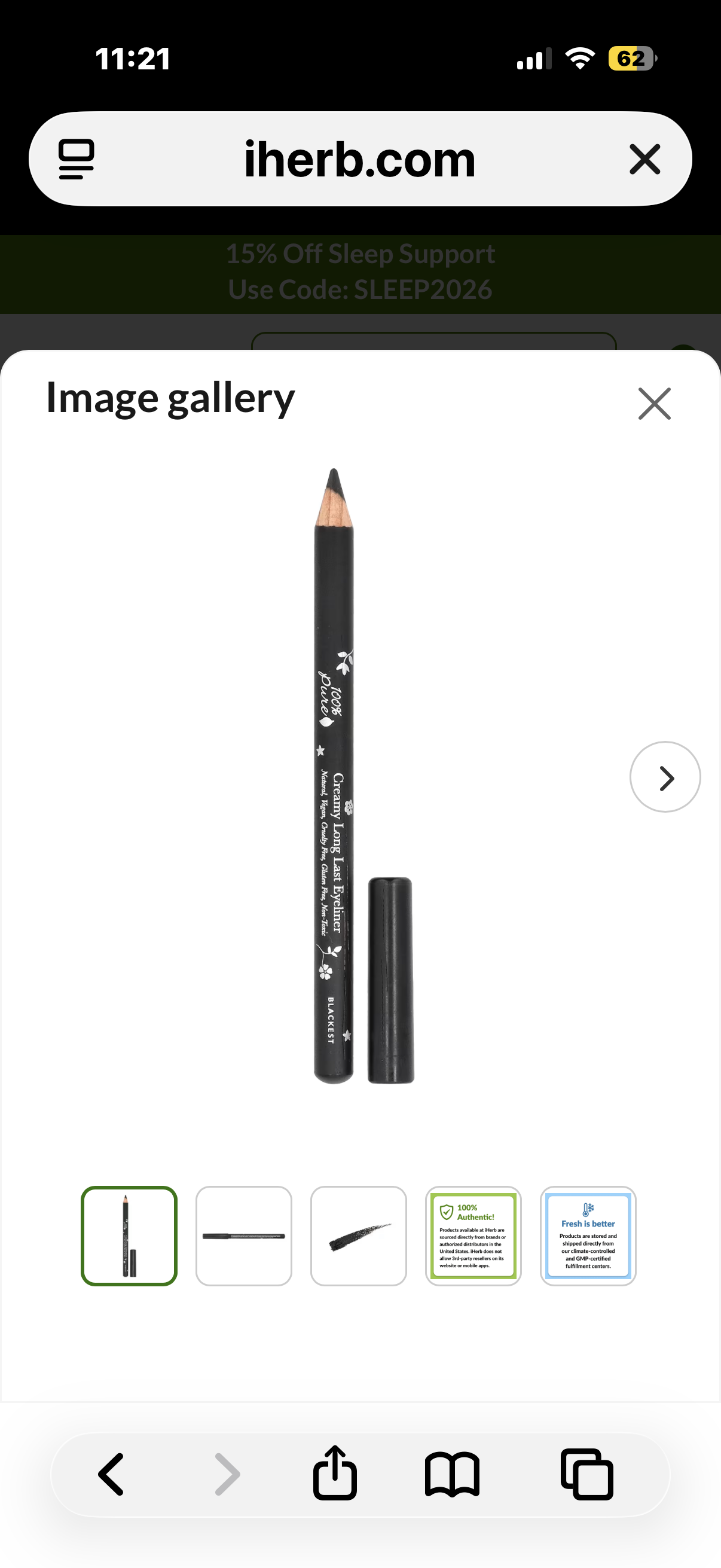 ‼️2 for $4‼️ 100% Pure Creamy Long Last Liner Blackest