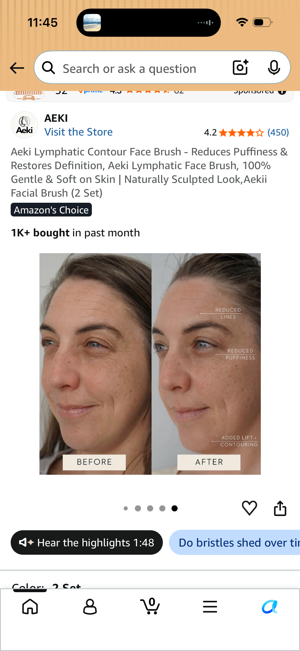 Aeki Lymphatic Contour Face Brush - Reduces Puffiness & Restores Definition, Aeki Lymphatic Face Brush, 100% Gentle & Soft on Skin | Naturally Sculpted Look,Aekii Facial Brush (2 Set)