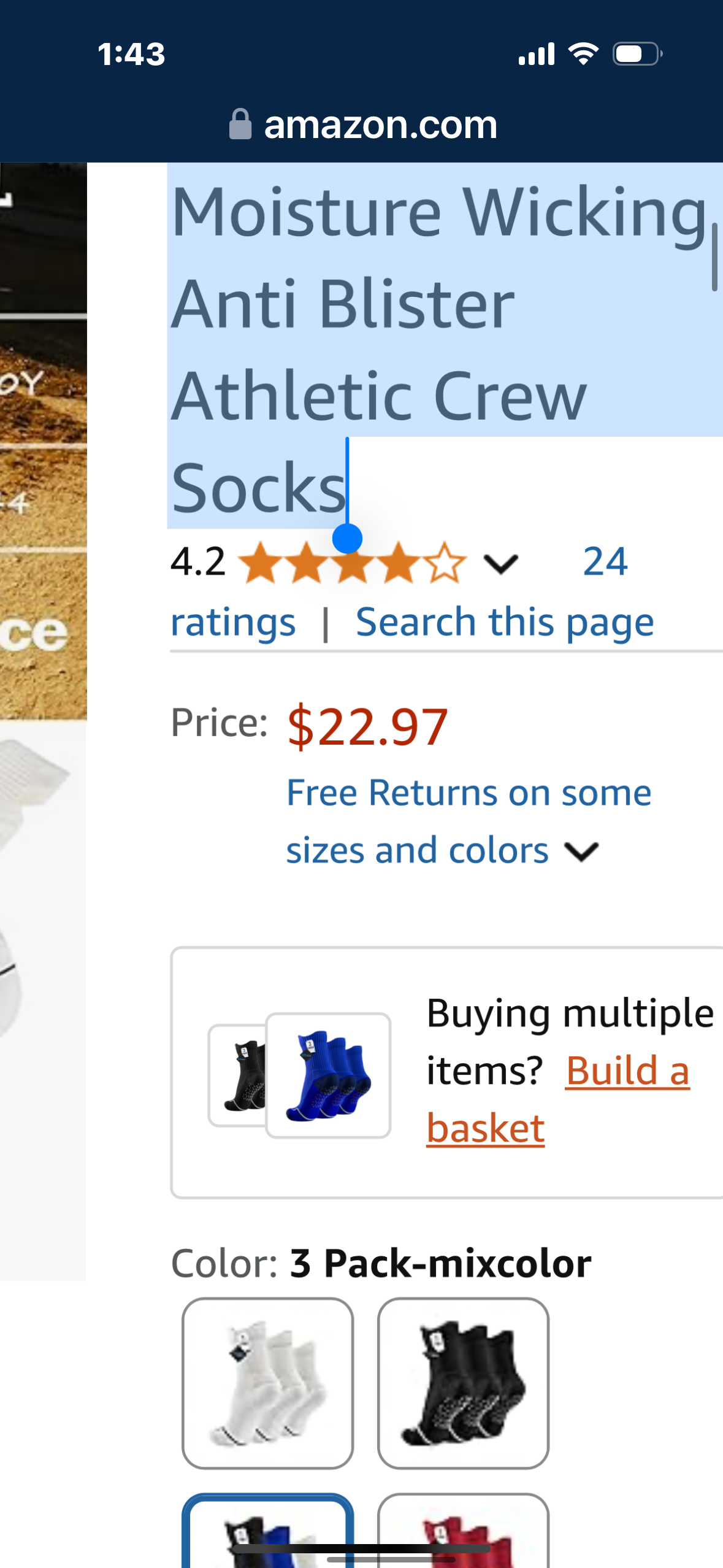 BRISIRA Bamboo Viscose Kids Soccer Socks Compression Cushioned Moisture Wicking Anti Blister Athletic Crew Socks