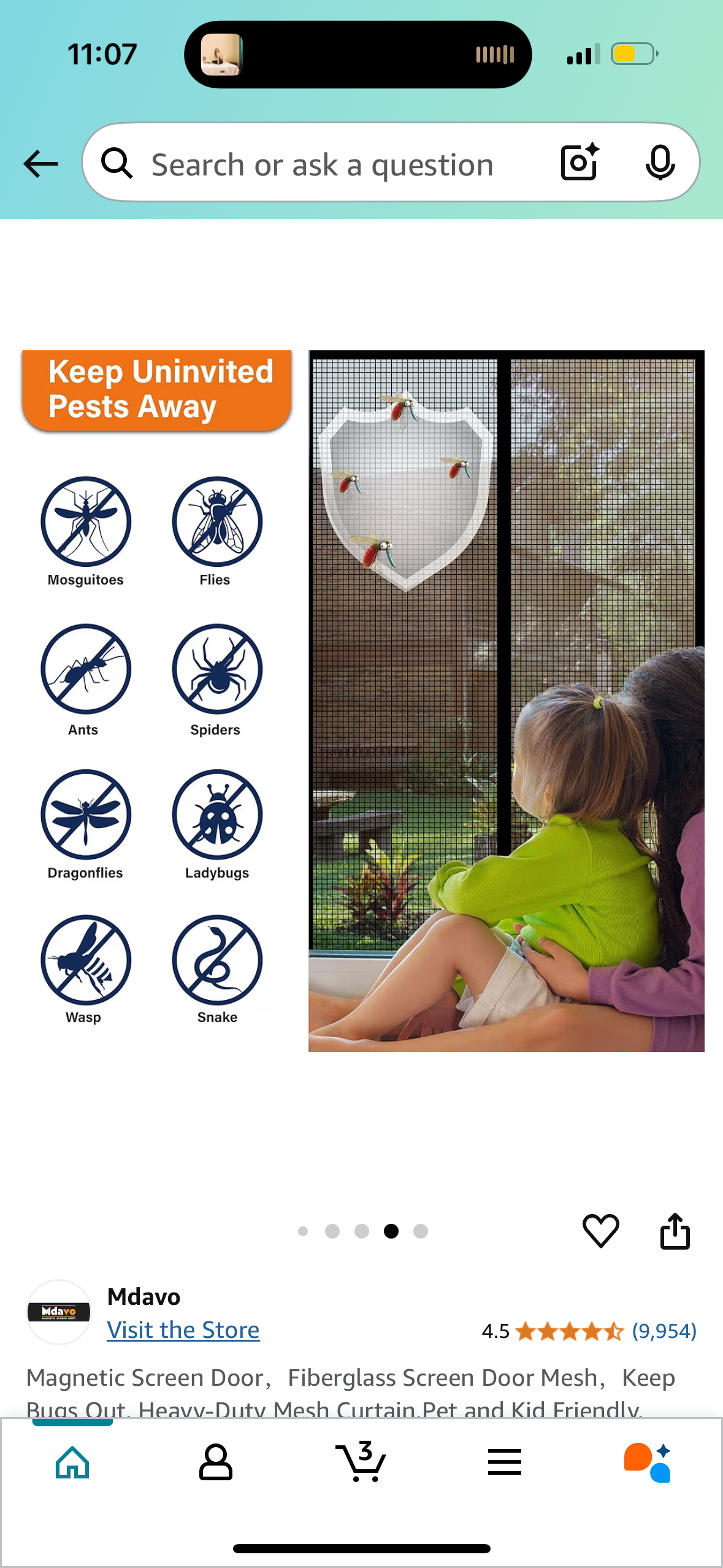 Magnetic Screen Door,Fiberglass Screen Door Mesh,Keep Bugs Out, Heavy-Duty Mesh Curtain,Pet and Kid Friendly, Works with Front Doors, Sliding Doors(32x80 Inch Fiberglass