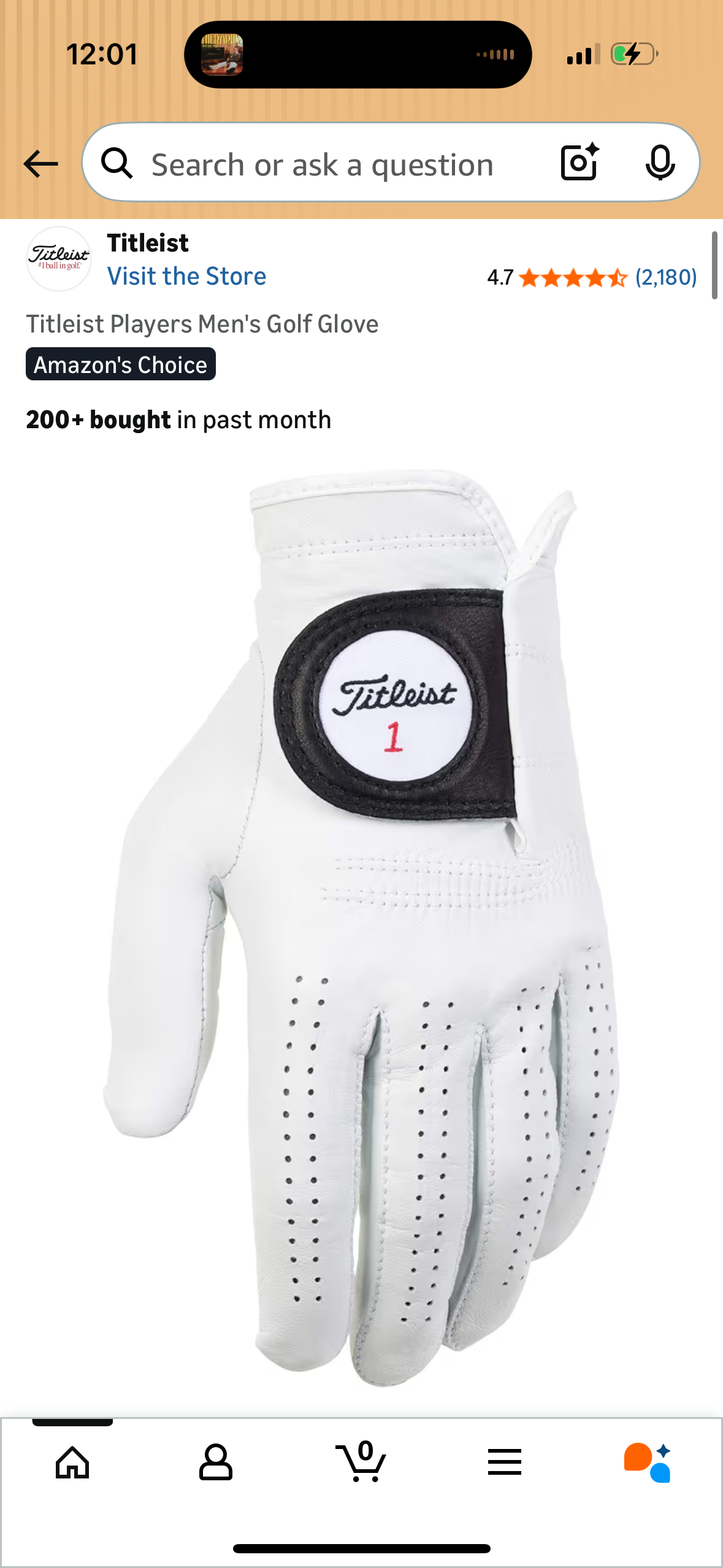 Titleist Players Men's Golf Glove