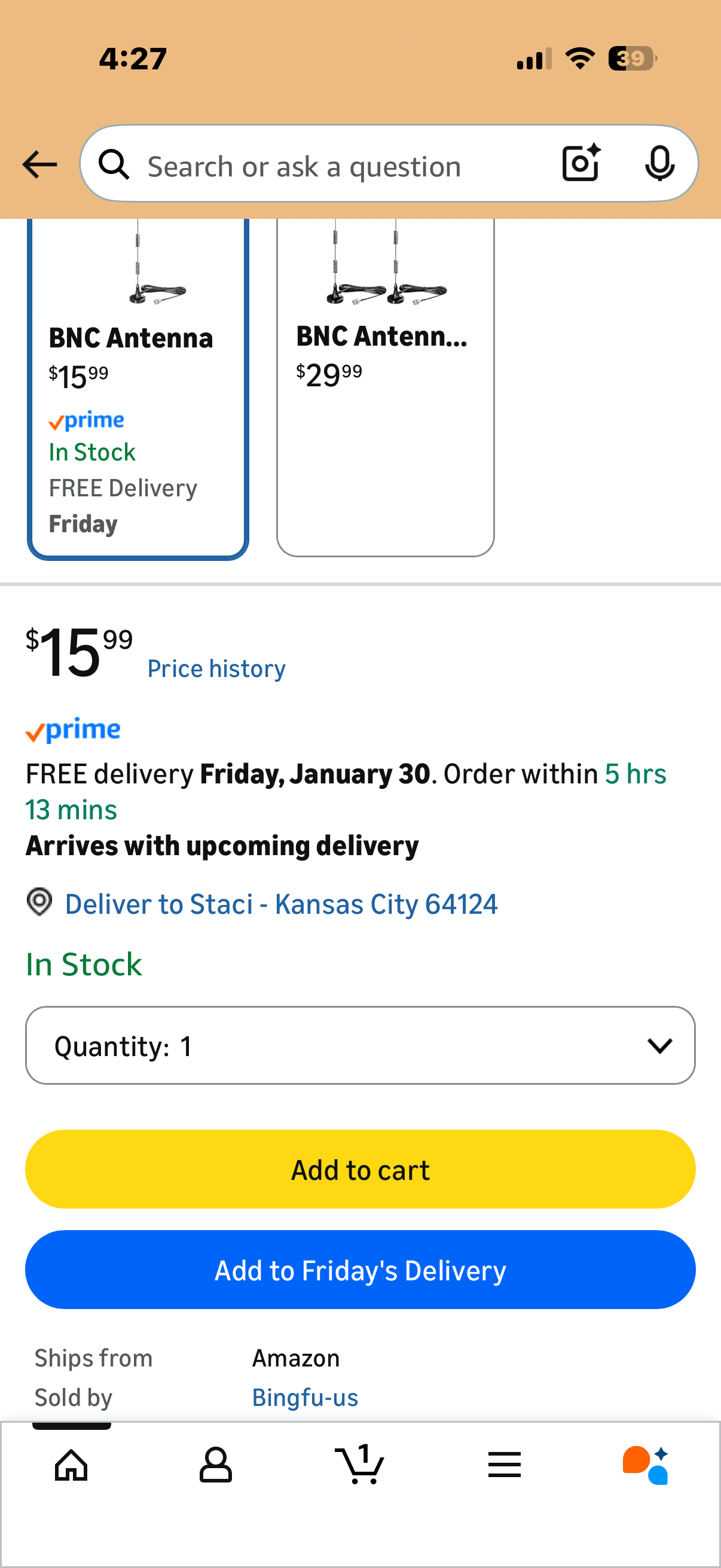 Bingfu 20-1300MHz Police Scanner Antenna Magnetic Base HF VHF UHF Two Way Ham Radio BNC Male Antenna Compatible with Uniden Bearcat Whistler Radio Shack Police Scanner