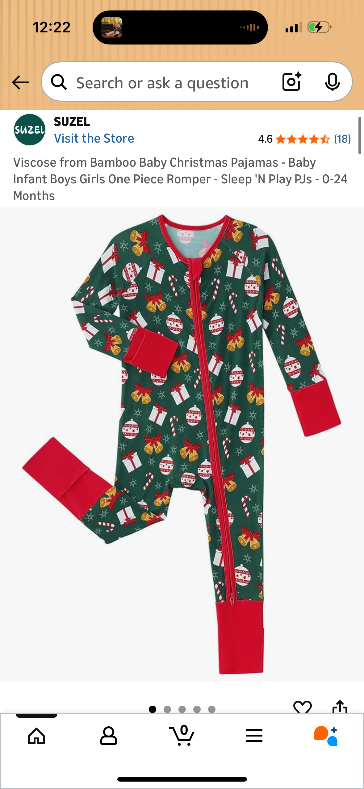 Viscose from Bamboo Baby Christmas Pajamas (Size 3-6 Months)