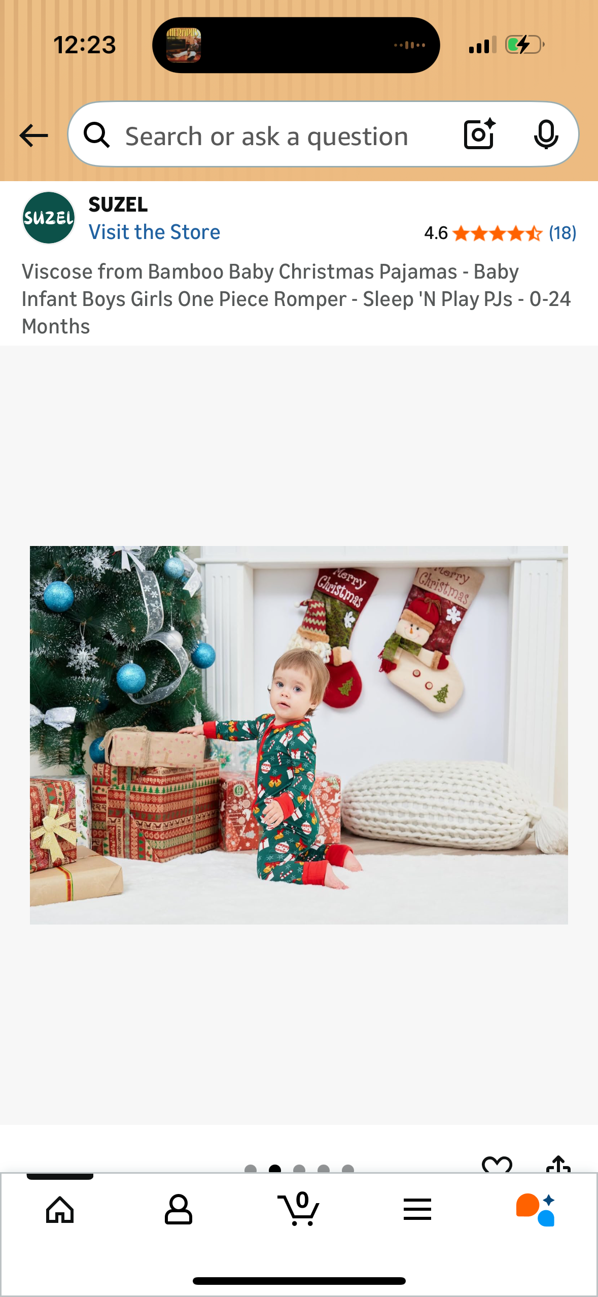 Viscose from Bamboo Baby Christmas Pajamas (Size 3-6 Months)