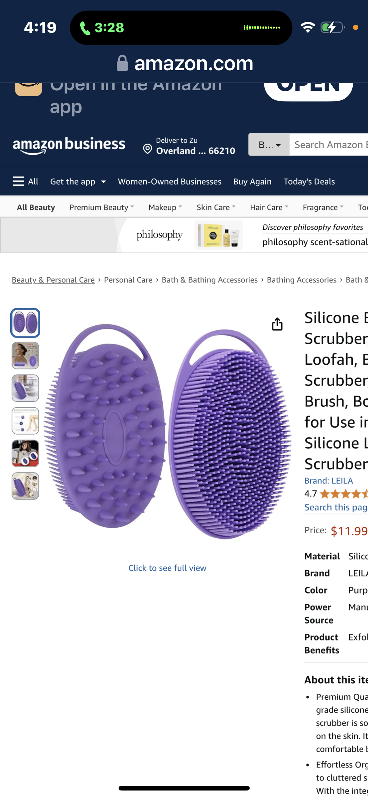 Silicone Loofah, Body Wash Scrubber, Body Scrub Brush, Body Scrubbers for Use in Shower, Silicone Loofah Body Scrubber