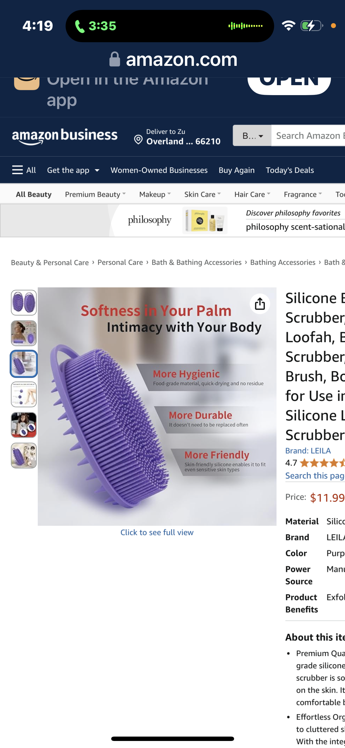 Silicone Loofah, Body Wash Scrubber, Body Scrub Brush, Body Scrubbers for Use in Shower, Silicone Loofah Body Scrubber