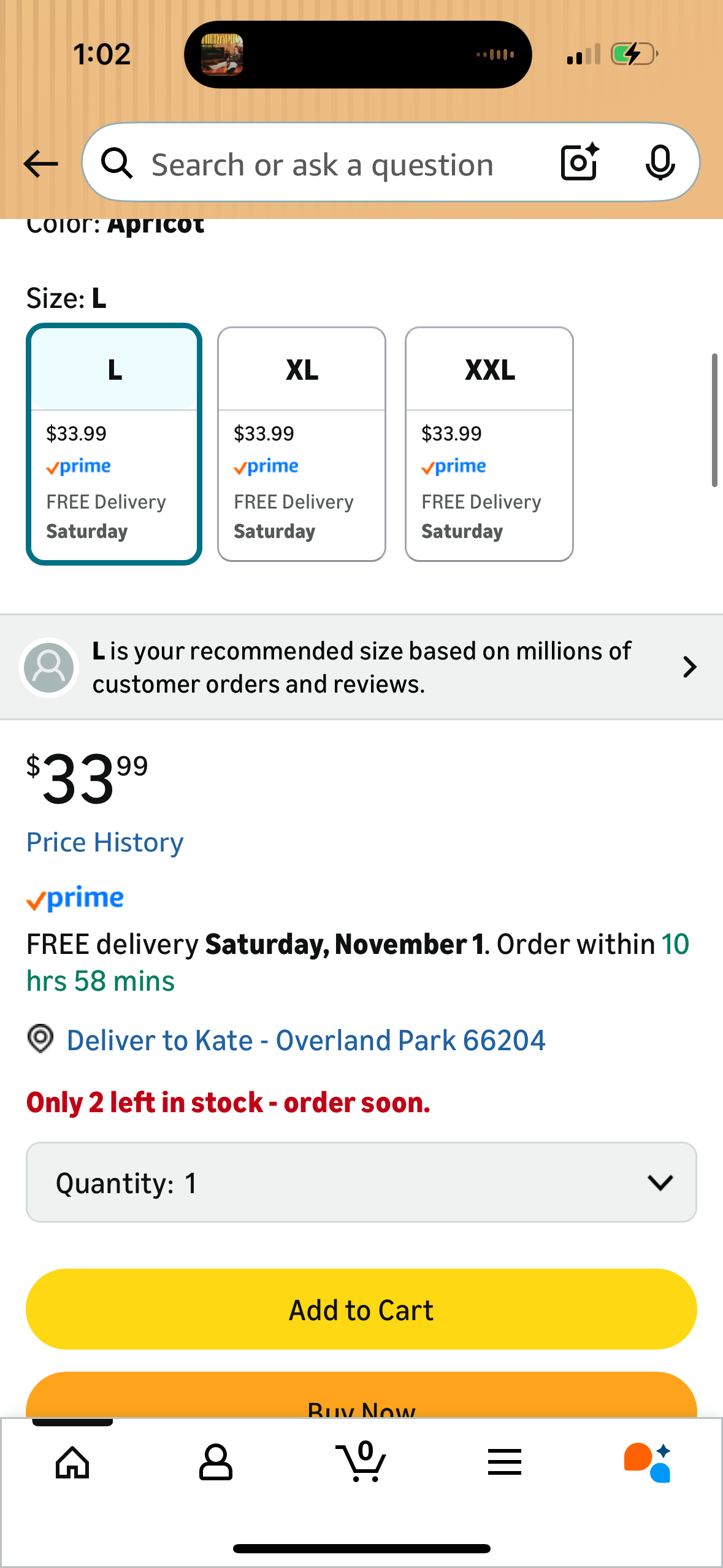 Women’s Knitted Cardigan, Tan (Size Large)