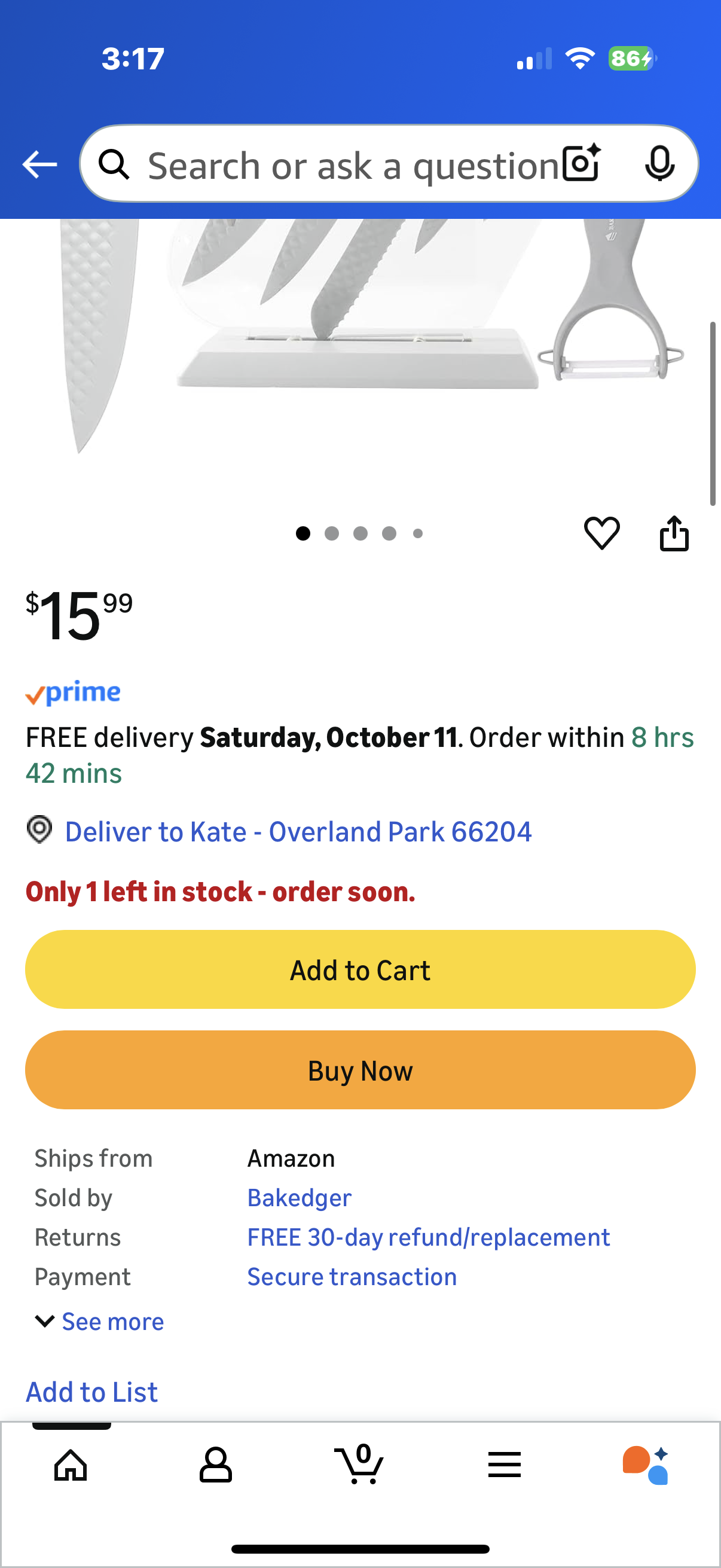 Bakedger Knife Set