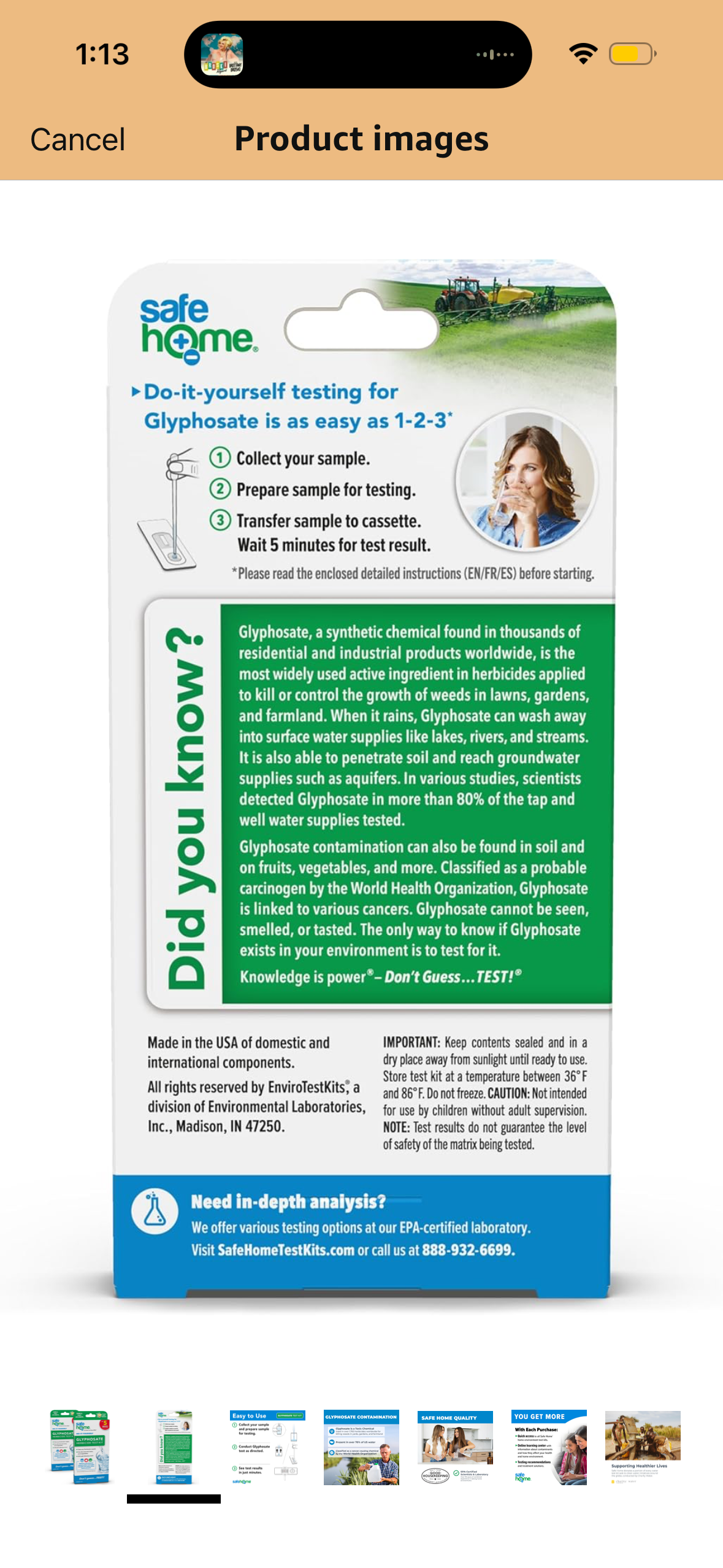 Safe Home® DIY Glyphosate Test Kit – Test for Toxic Herbicide (Glyphosate) in Water, Soil, Fruits, Vegetables, and More – 5 Minute Test – Detection to 200 PPB - (2 Pack)