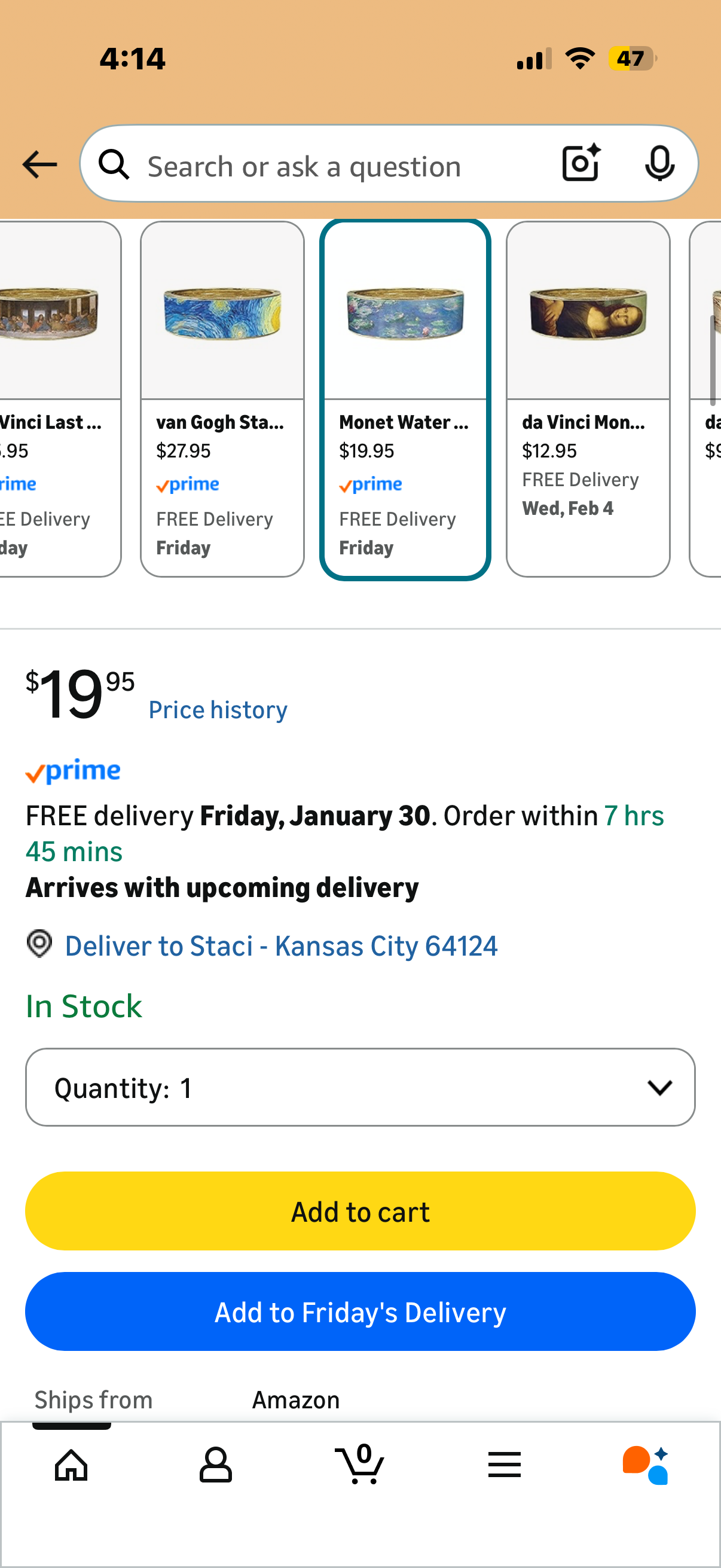 RainCaper Fine Art Hinged Cuff Bangle Bracelet for Women | One size fits most, Durable Glossy Finish