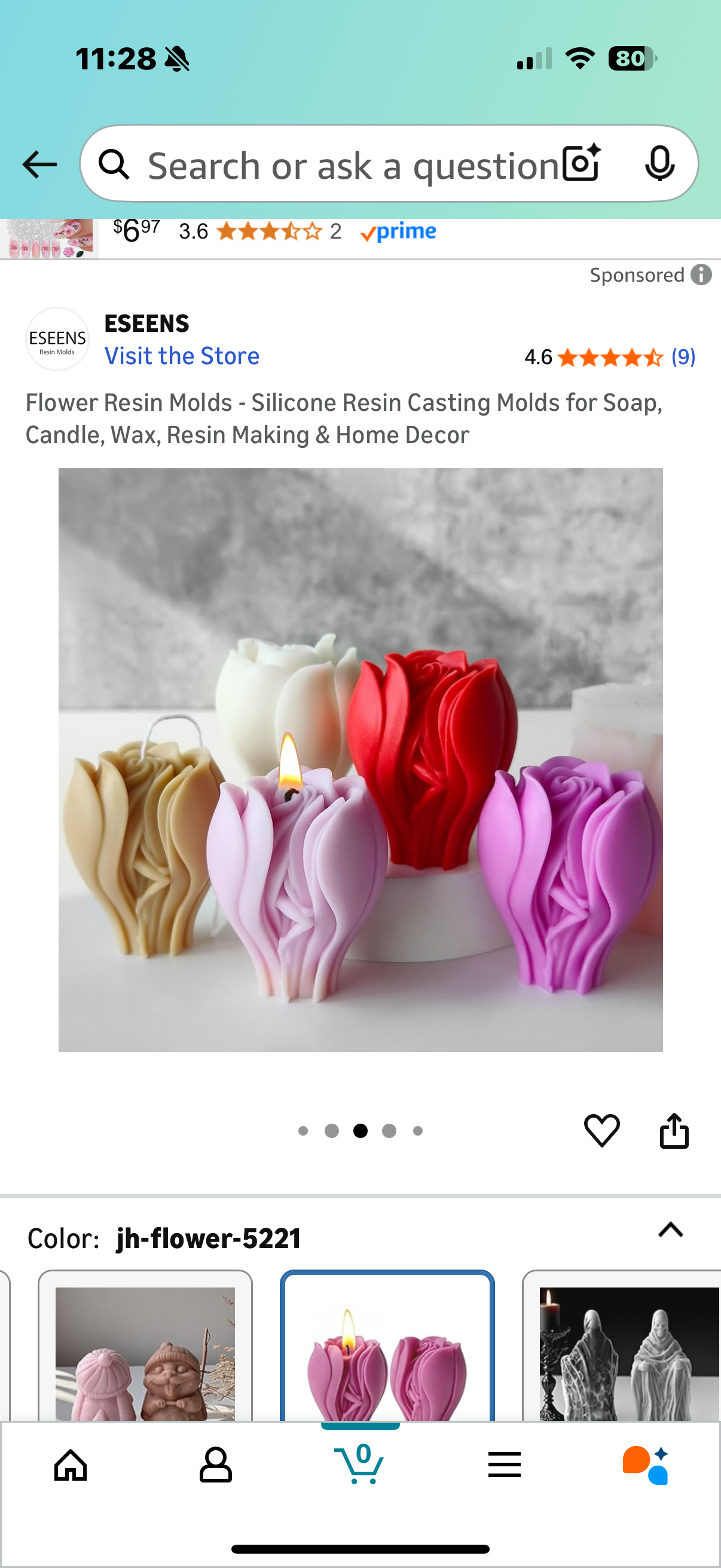 Flower Resin Molds - Silicone Resin Casting Molds for Soap, Candle, Wax, Resin Making & Home Decor