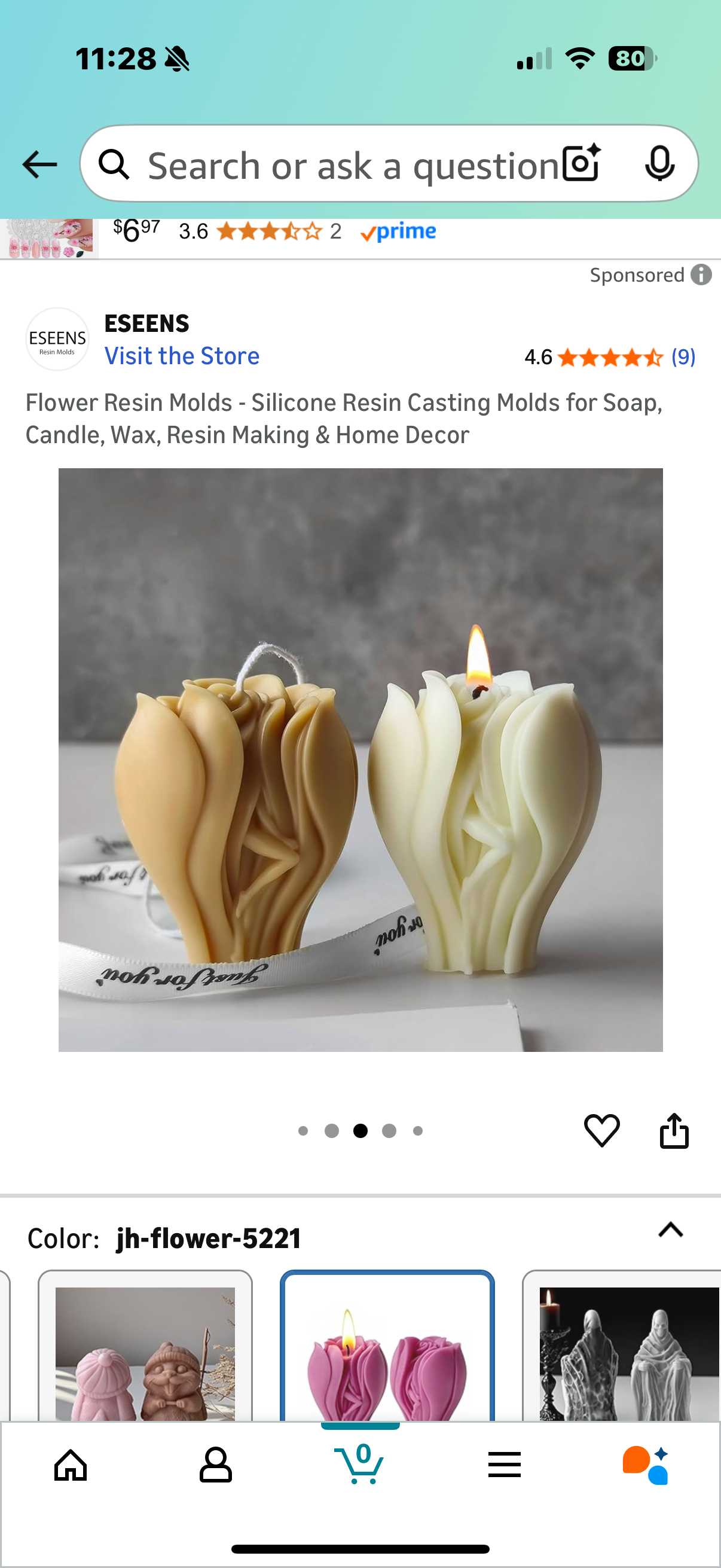 Flower Resin Molds - Silicone Resin Casting Molds for Soap, Candle, Wax, Resin Making & Home Decor