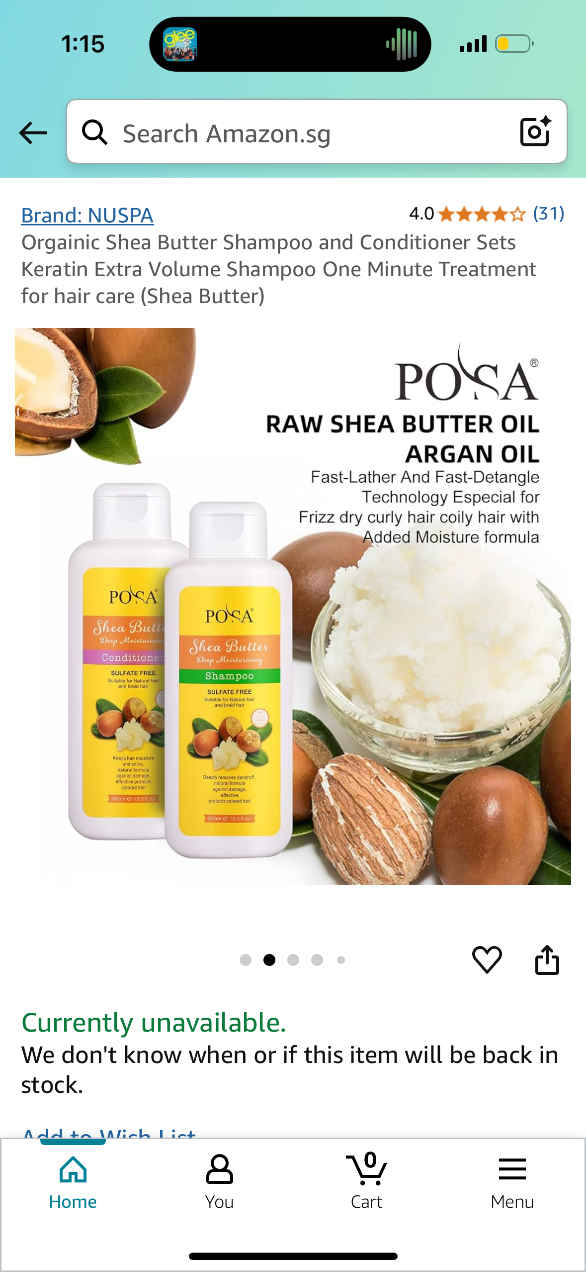 Orgainic Shea Butter Shampoo and Conditioner Sets Keratin Extra Volume Shampoo One Minute Treatment for hair care (Shea Butter)