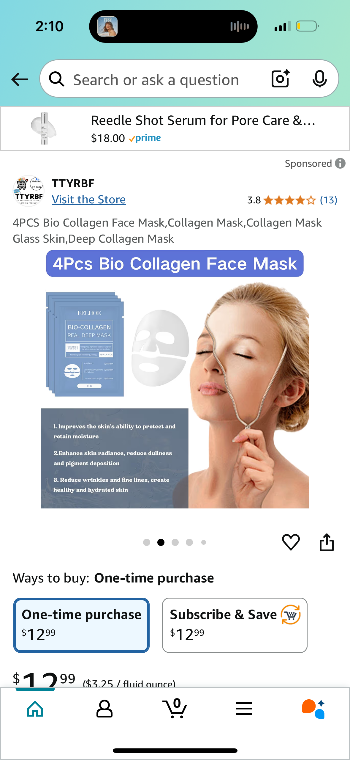 4PCS Bio Collagen Face Mask,Collagen Mask,Collagen Mask Glass Skin,Deep Collagen Mask