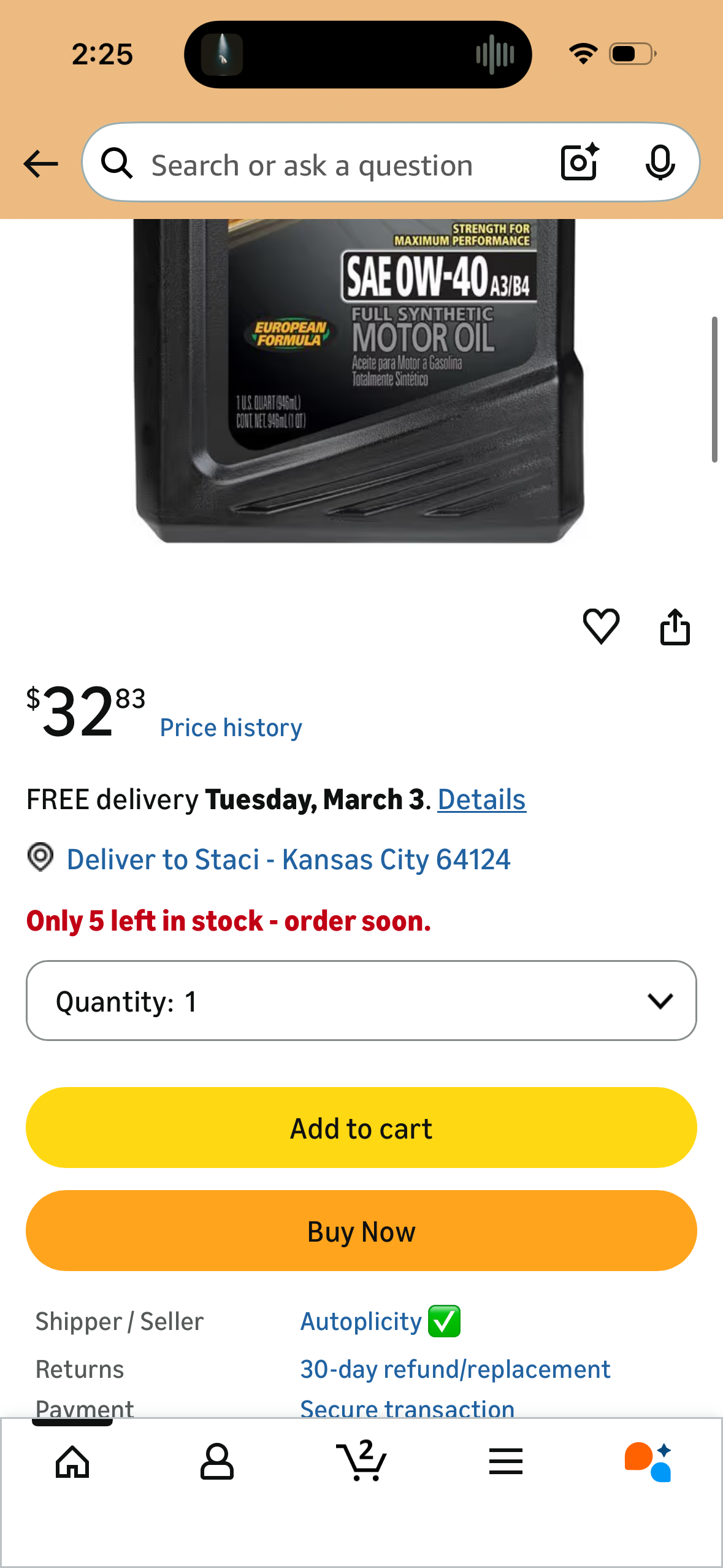 Castrol Engine Oil Edge 06518