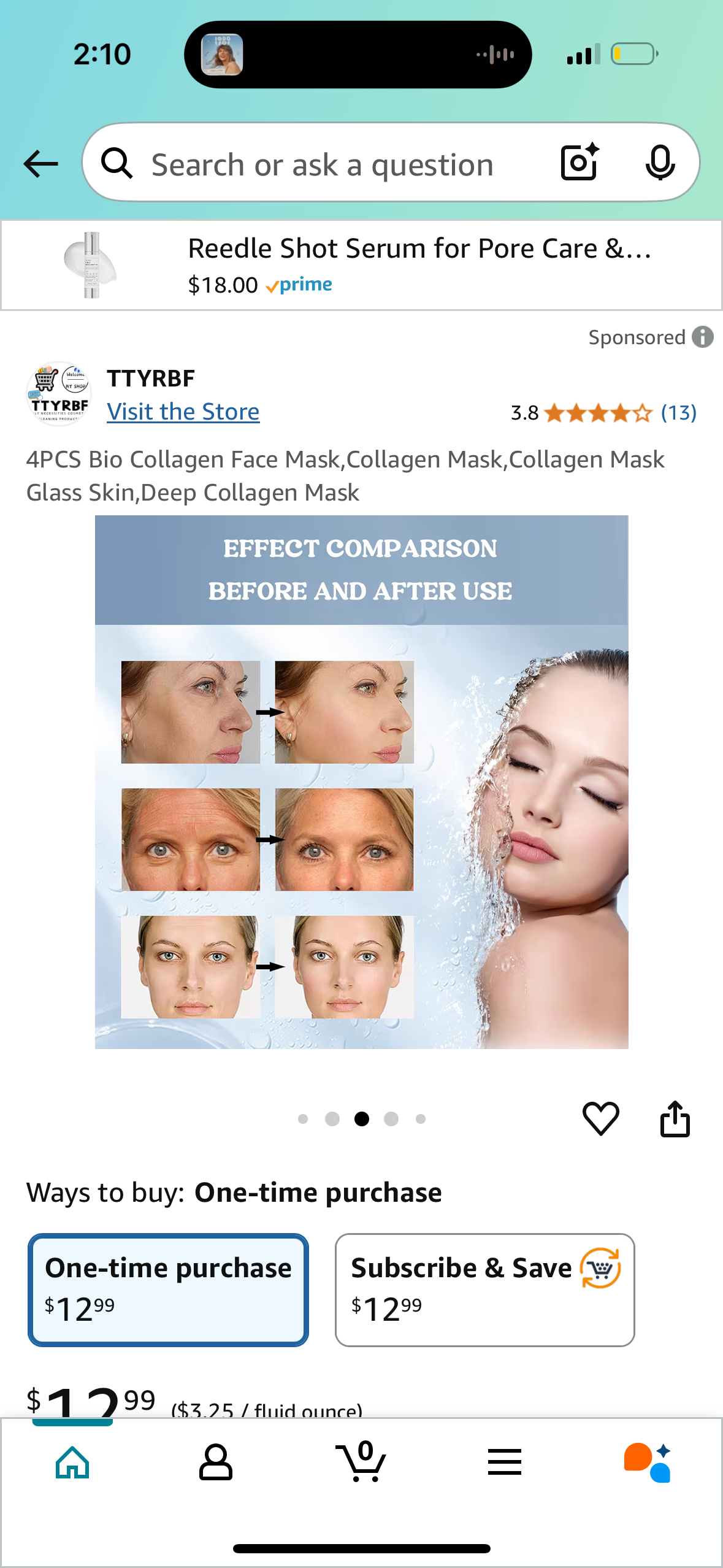 4PCS Bio Collagen Face Mask,Collagen Mask,Collagen Mask Glass Skin,Deep Collagen Mask