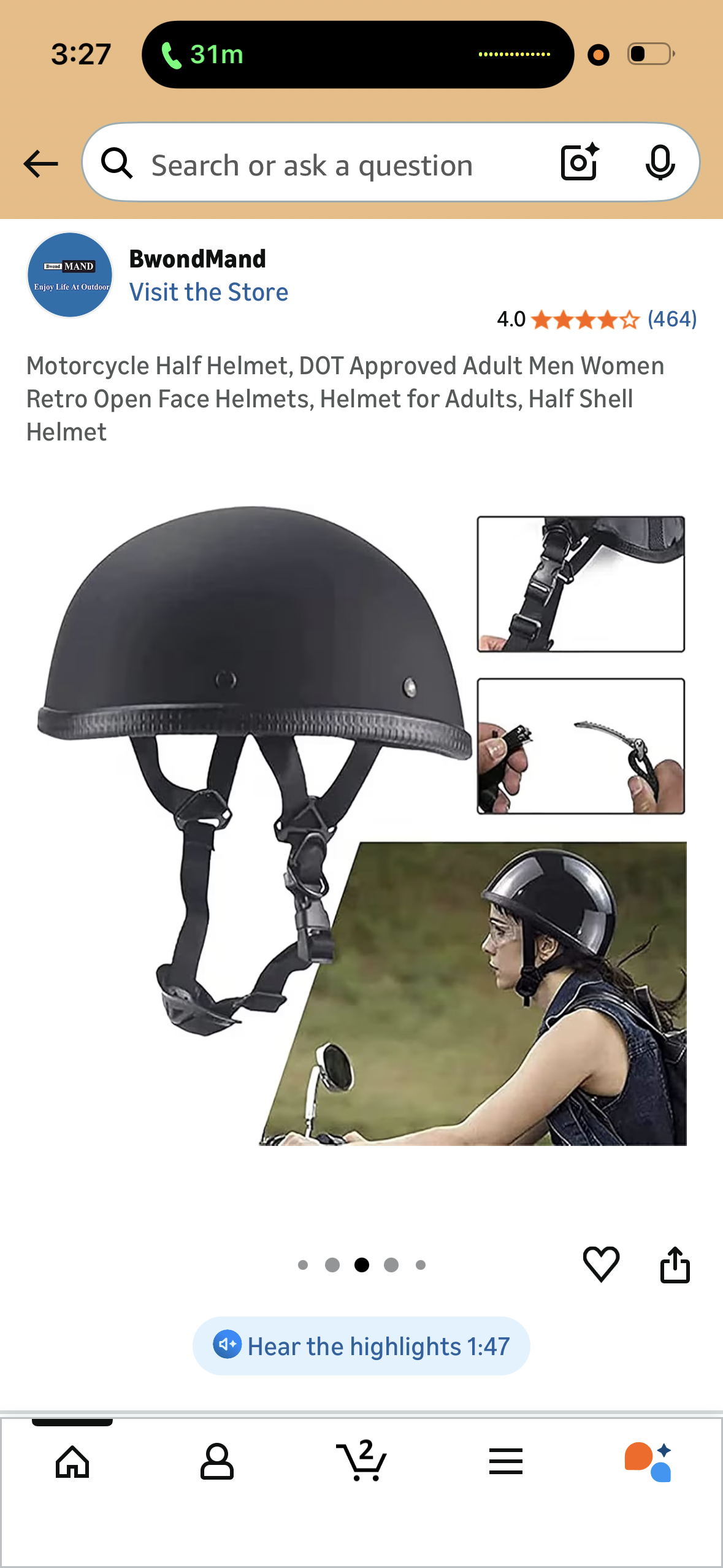 Motorcycle Half Helmet, DOT Approved Adult Men Women Retro Open Face Helmets, Helmet for Adults, Half Shell Helmet