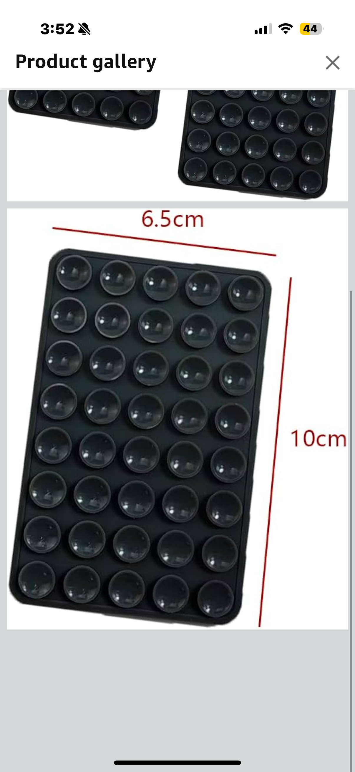 Adhesive Phone Case Stand, Suitable for iPhone and Android Silicone Phone Accessories, Hands-Free Fidget Toy Mirror Shower Phone Stand, TikTok Video and Selfie(Black)