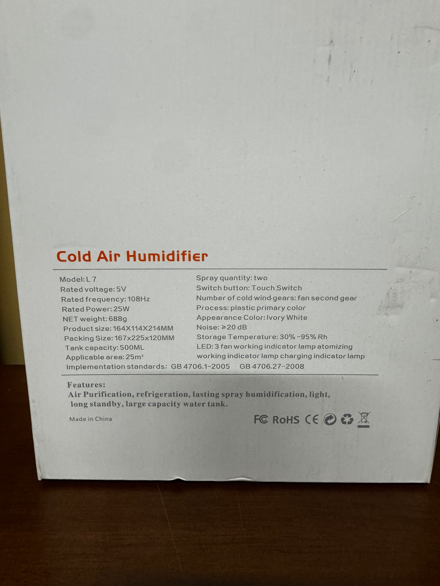 Cold Air Humidifier