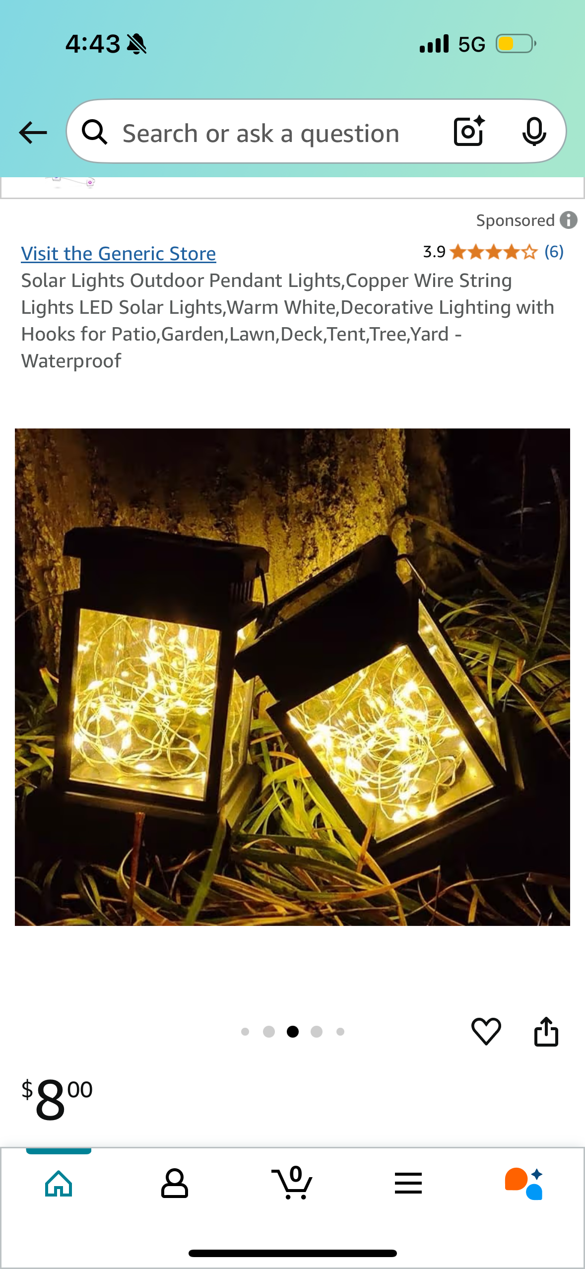 Solar Lights Outdoor Pendant Lights,Copper Wire String Lights LED Solar Lights,Warm White,Decorative Lighting with Hooks for Patio,Garden,Lawn,Deck,Tent,Tree,Yard - Waterproof