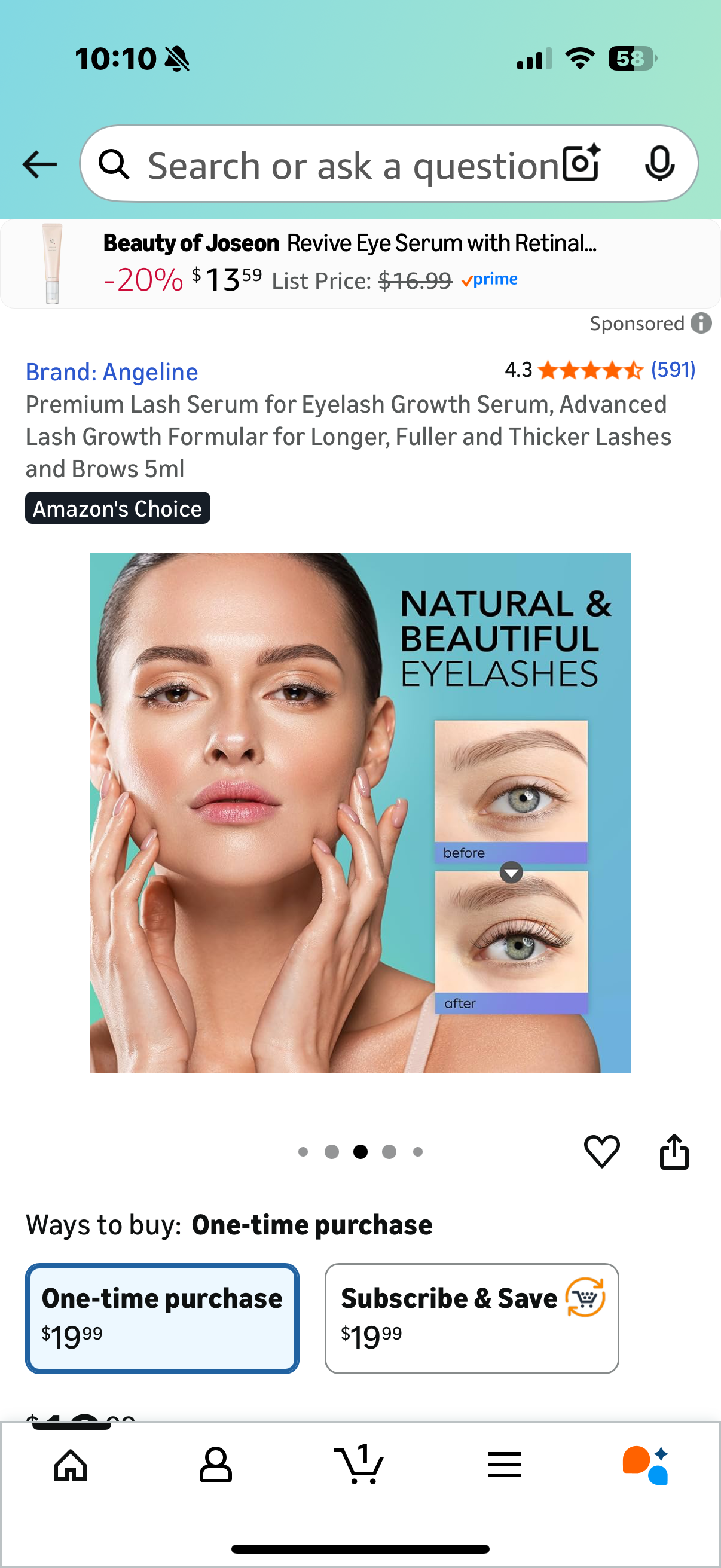 Premium Lash Serum for Eyelash Growth Serum, Advanced Lash Growth Formular for Longer, Fuller and Thicker Lashes and Brows 5ml