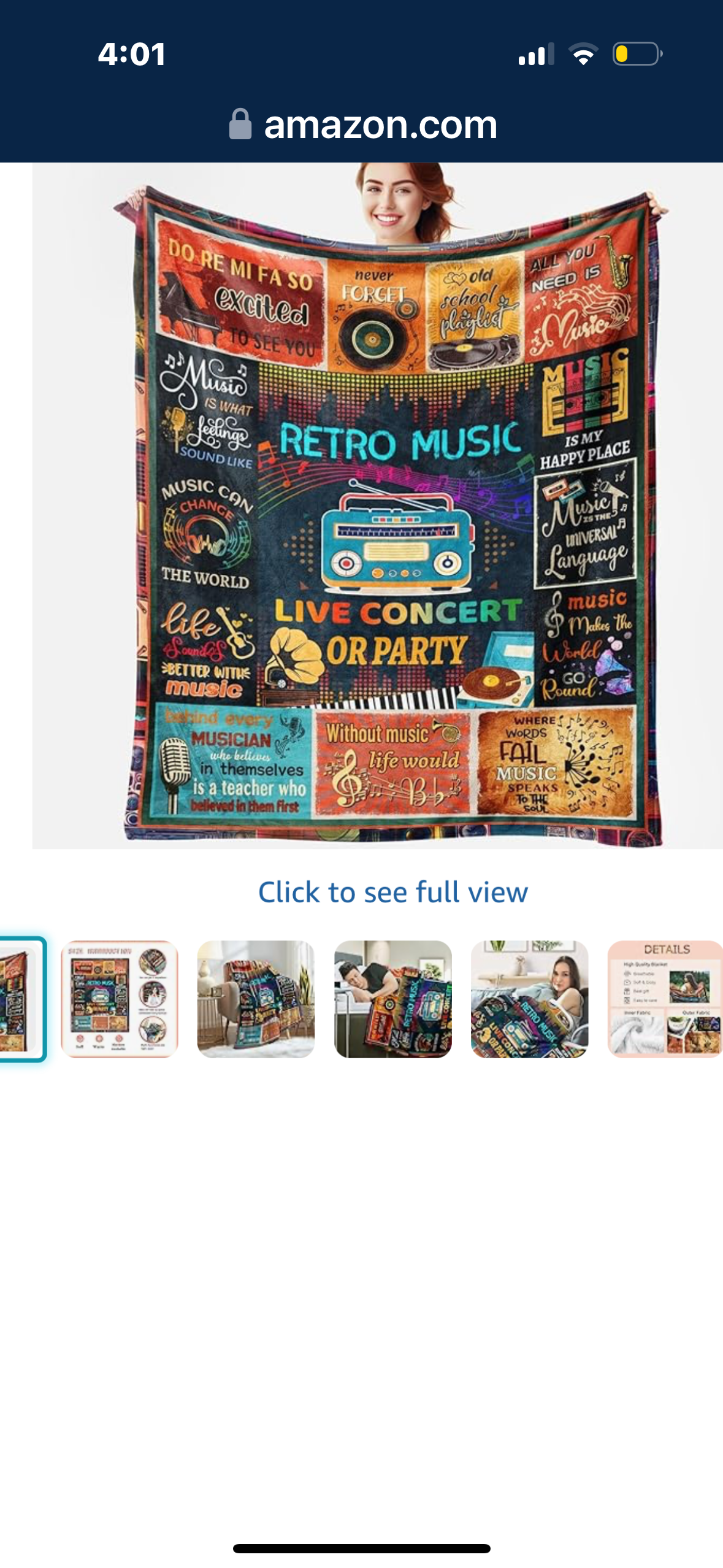 Music Blanket for Men Women Music Throw Blanket Music Studio Decor Music Lover Gifts for Kids Adults 50"X 40"