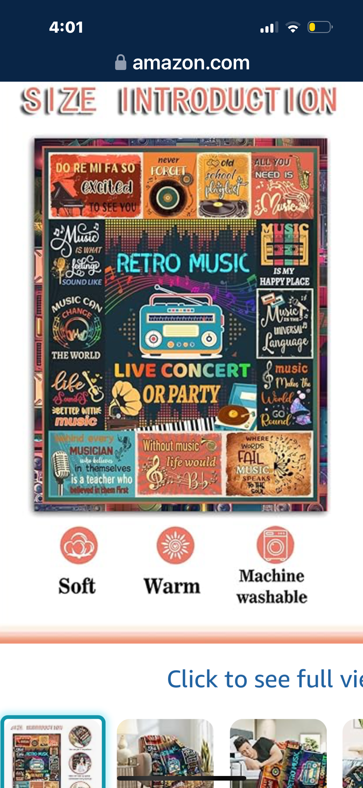 Music Blanket for Men Women Music Throw Blanket Music Studio Decor Music Lover Gifts for Kids Adults 50"X 40"