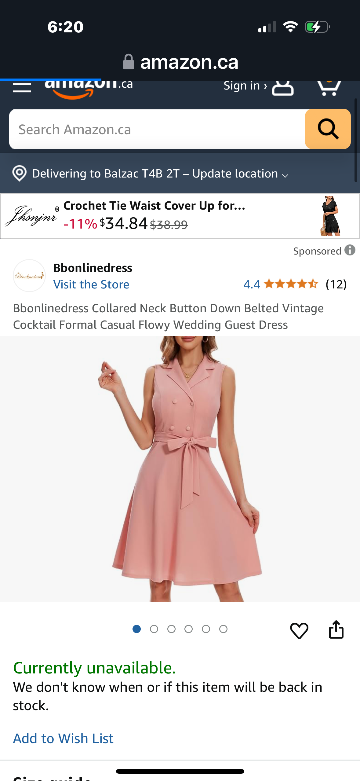 Bbonlinedress Collared Neck Button Down Belted Vintage Cocktail Formal Casual Flowy Wedding Guest Dress