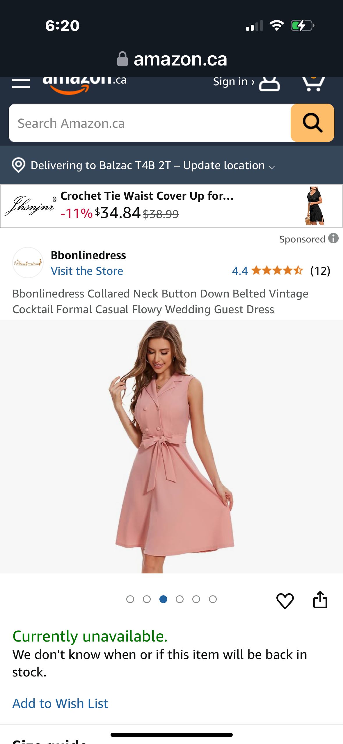 Bbonlinedress Collared Neck Button Down Belted Vintage Cocktail Formal Casual Flowy Wedding Guest Dress
