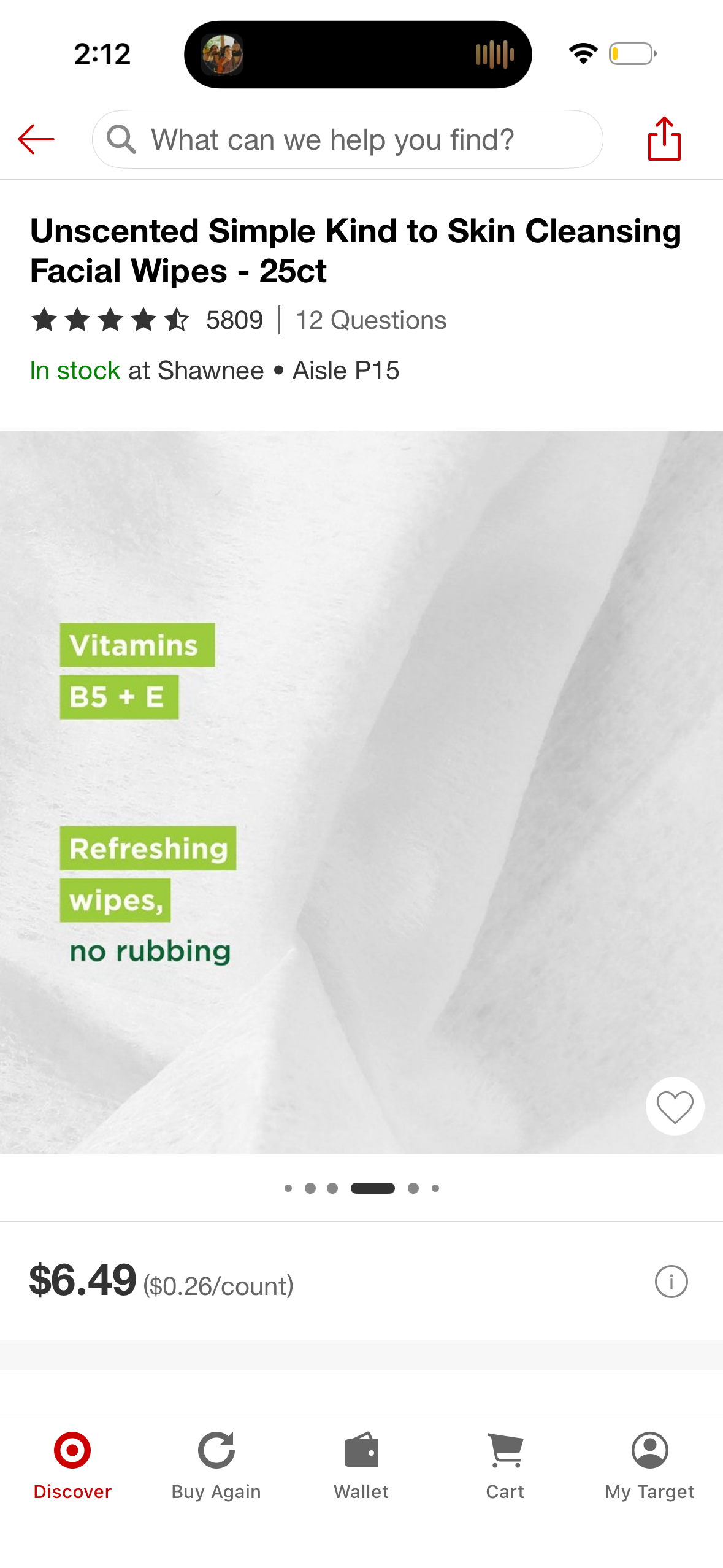 Unscented Simple Kind to Skin Cleansing Facial Wipes - 25ct