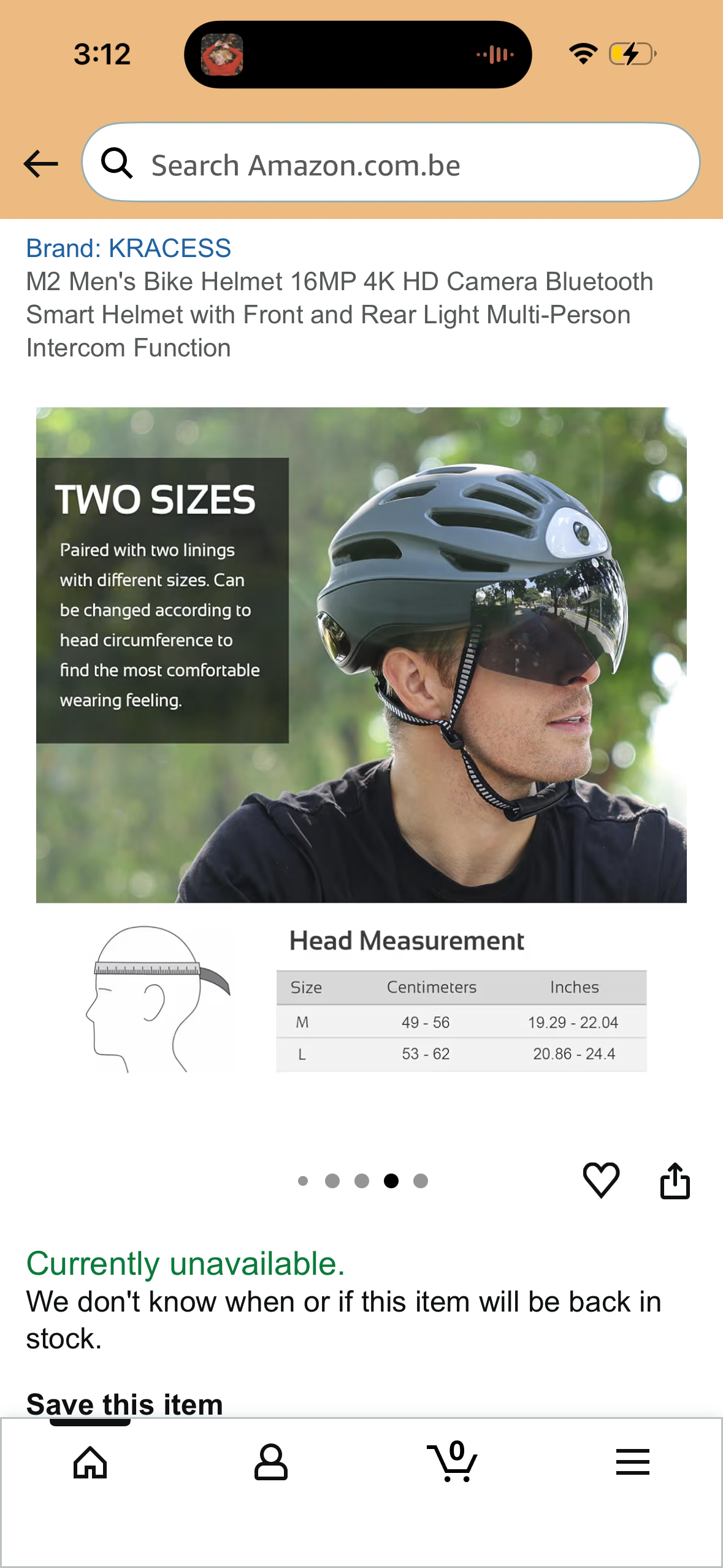 M2 Men's Bike Helmet 16MP 4K HD Camera Bluetooth Smart Helmet with Front and Rear Light Multi-Person Intercom Function