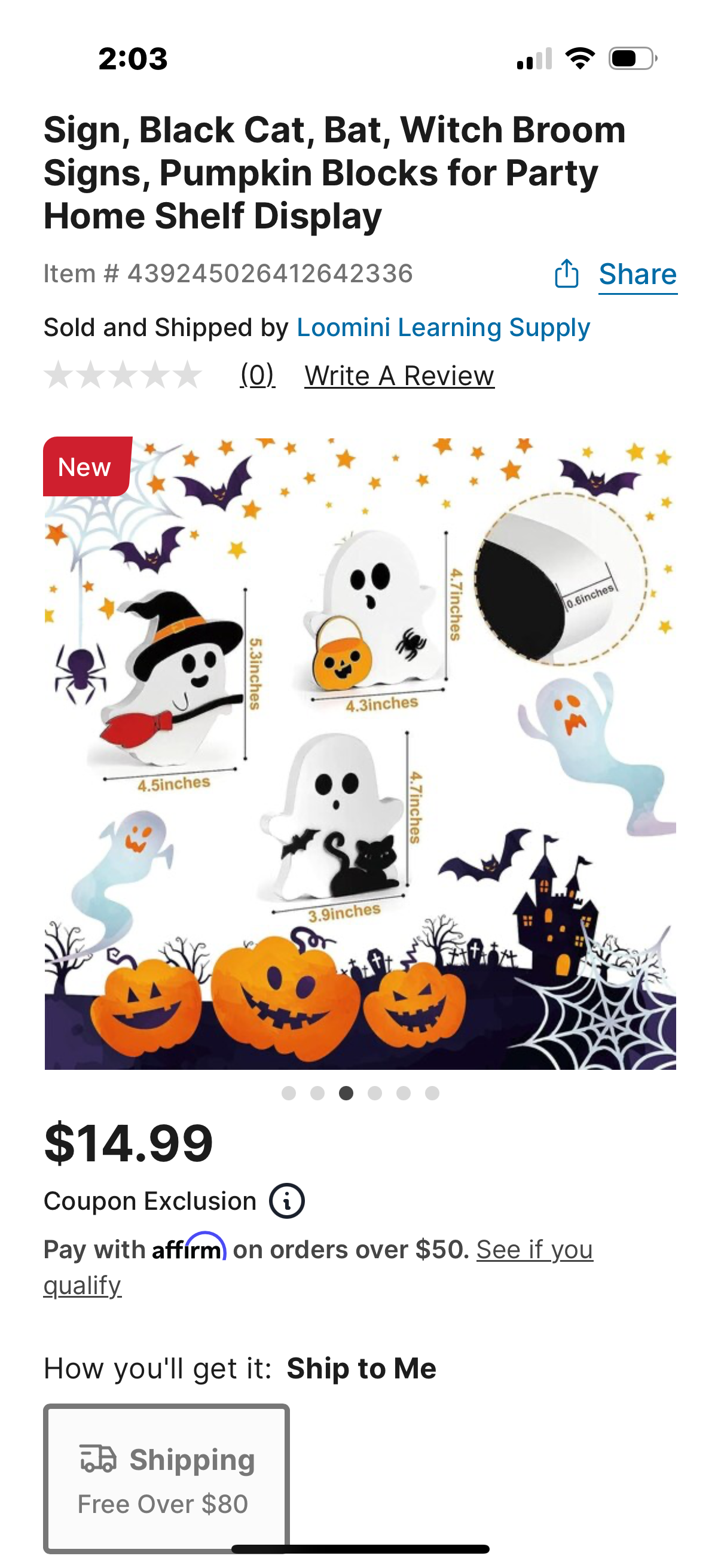 Cute Ghost Halloween Decorations for Indoors, Spooky Decorations, Wooden Tiered Tray Decor Table Sign, Black Cat, Bat, Witch Broom Signs, Pumpkin Blocks for Party Home Shelf Display