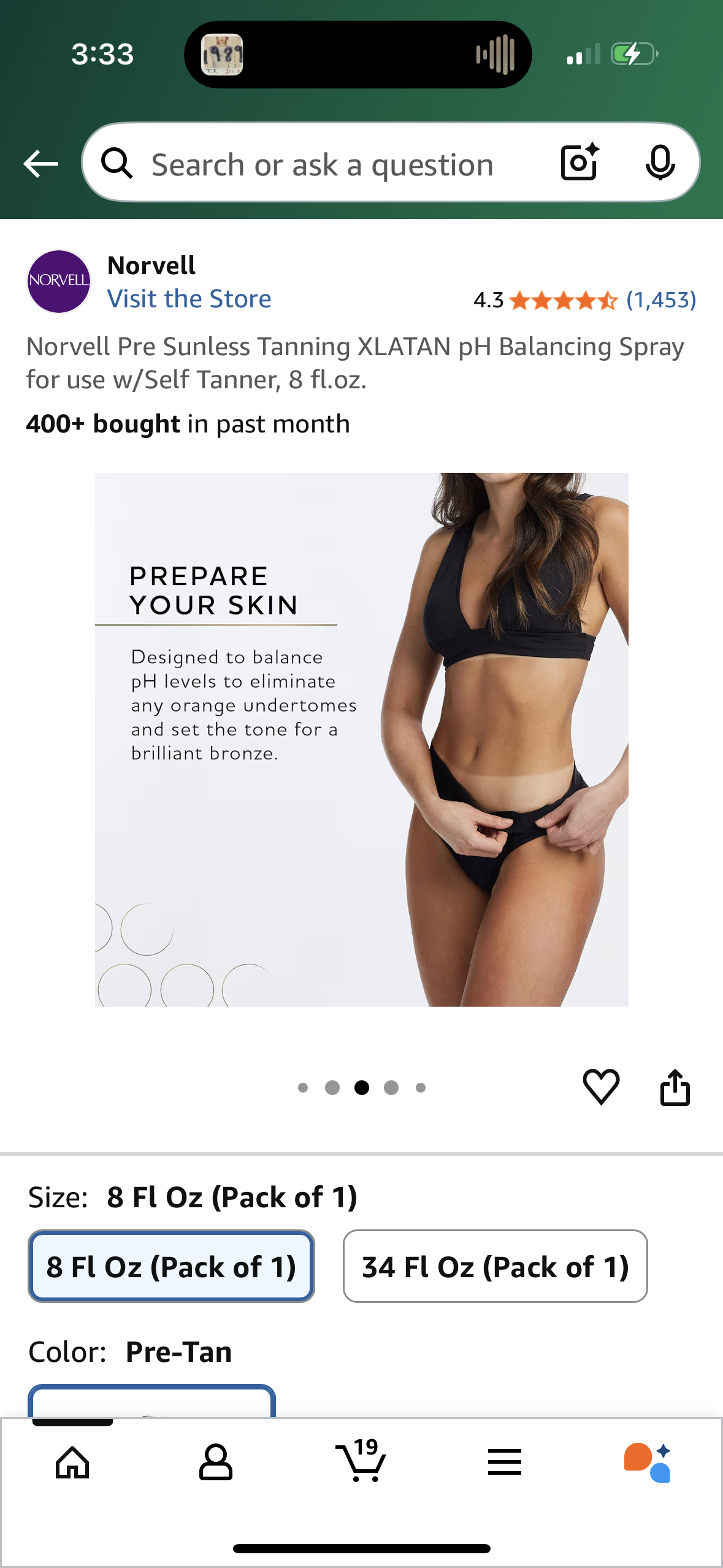 Norvell Pre Sunless Tanning XLATAN pH Balancing Spray for use w/Self Tanner, 8 fl.oz.