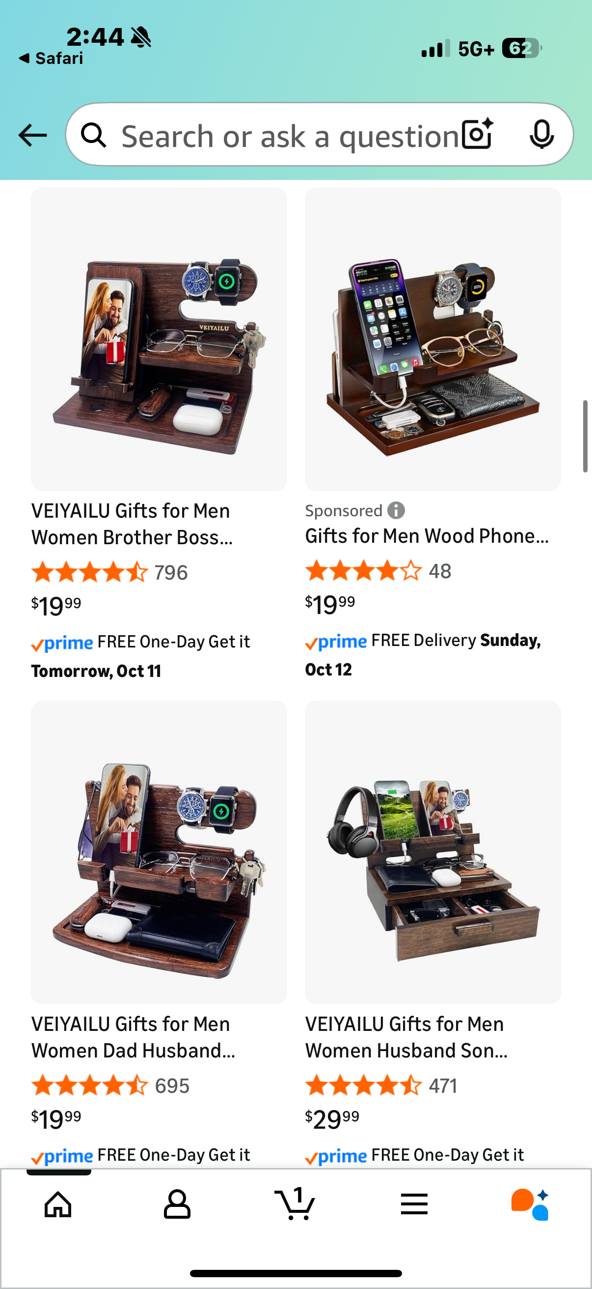 LUNA MOTH Natural Wood Dock Station Wood Phone Docking Station Key Holder Wallet Stand Nightstand Organizer Gift for Men Husband Wife Anniversary Dad Birthday Father Graduation