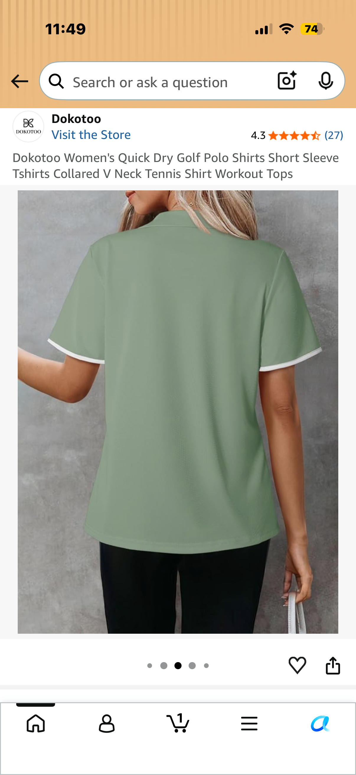 Dokotoo Women's Quick Dry Golf Polo Shirts Short Sleeve Tshirts Collared V Neck Tennis Shirt Workout Tops