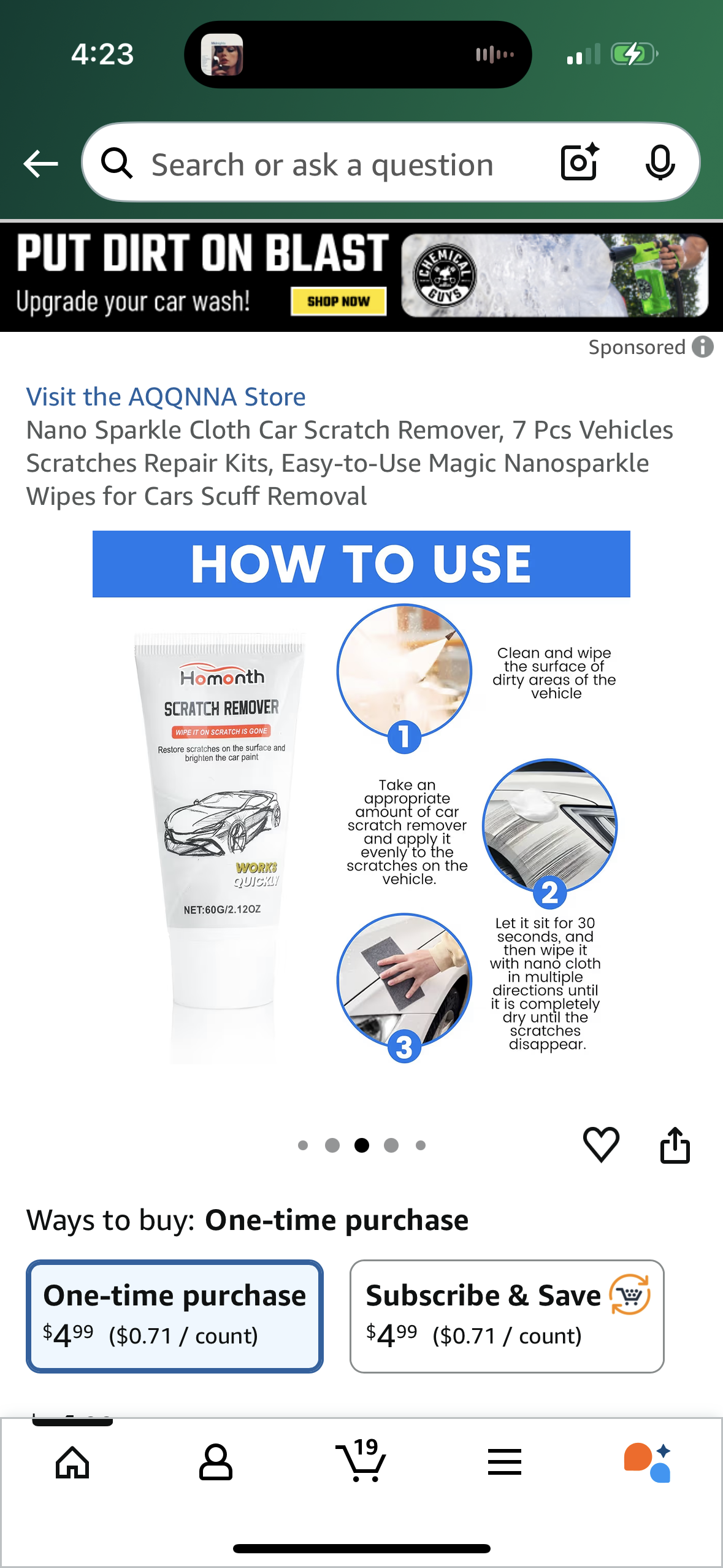 ‼️2 for $3‼️ Nano Sparkle Cloth Car Scratch Remover, 7 Pcs Vehicles Scratches Repair Kits, Easy-to-Use Magic Nanosparkle Wipes for Cars Scuff Removal