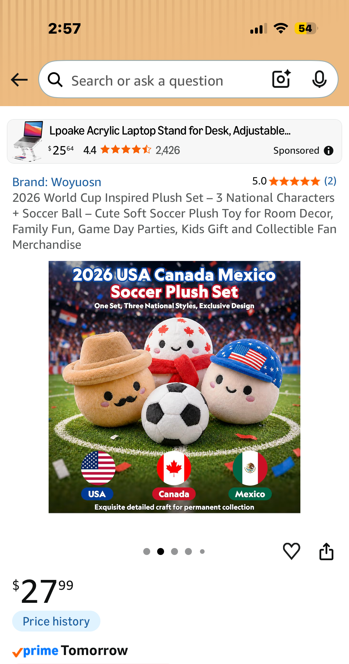 2026 World Cup Inspired Plush Set – 3 National Characters + Soccer Ball – Cute Soft Soccer Plush Toy for Room Decor, Family Fun, Game Day Parties, Kids Gift and Collectible Fan Merchandise
