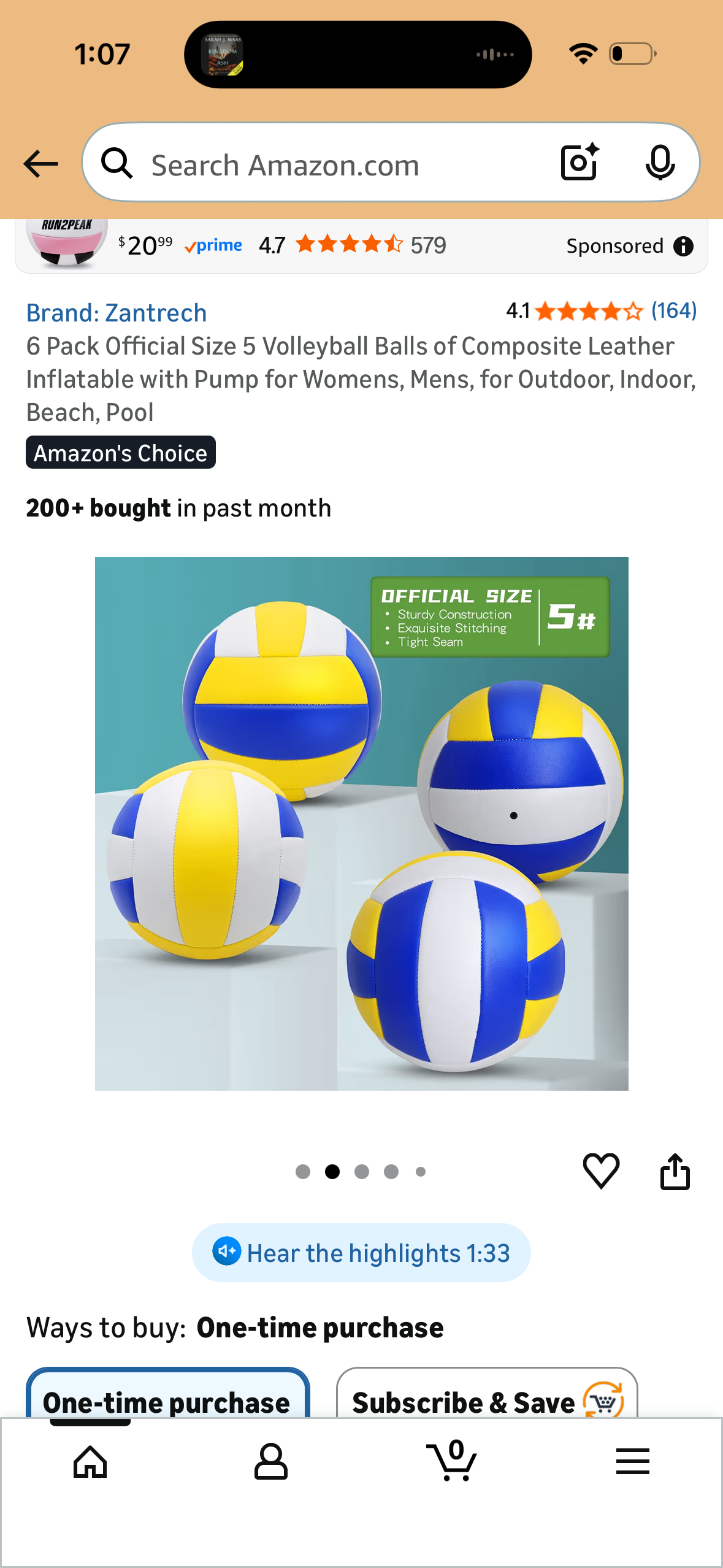 6 Pack Official Size 5 Volleyball Balls of Composite Leather Inflatable with Pump for Womens, Mens, for Outdoor, Indoor, Beach, Pool